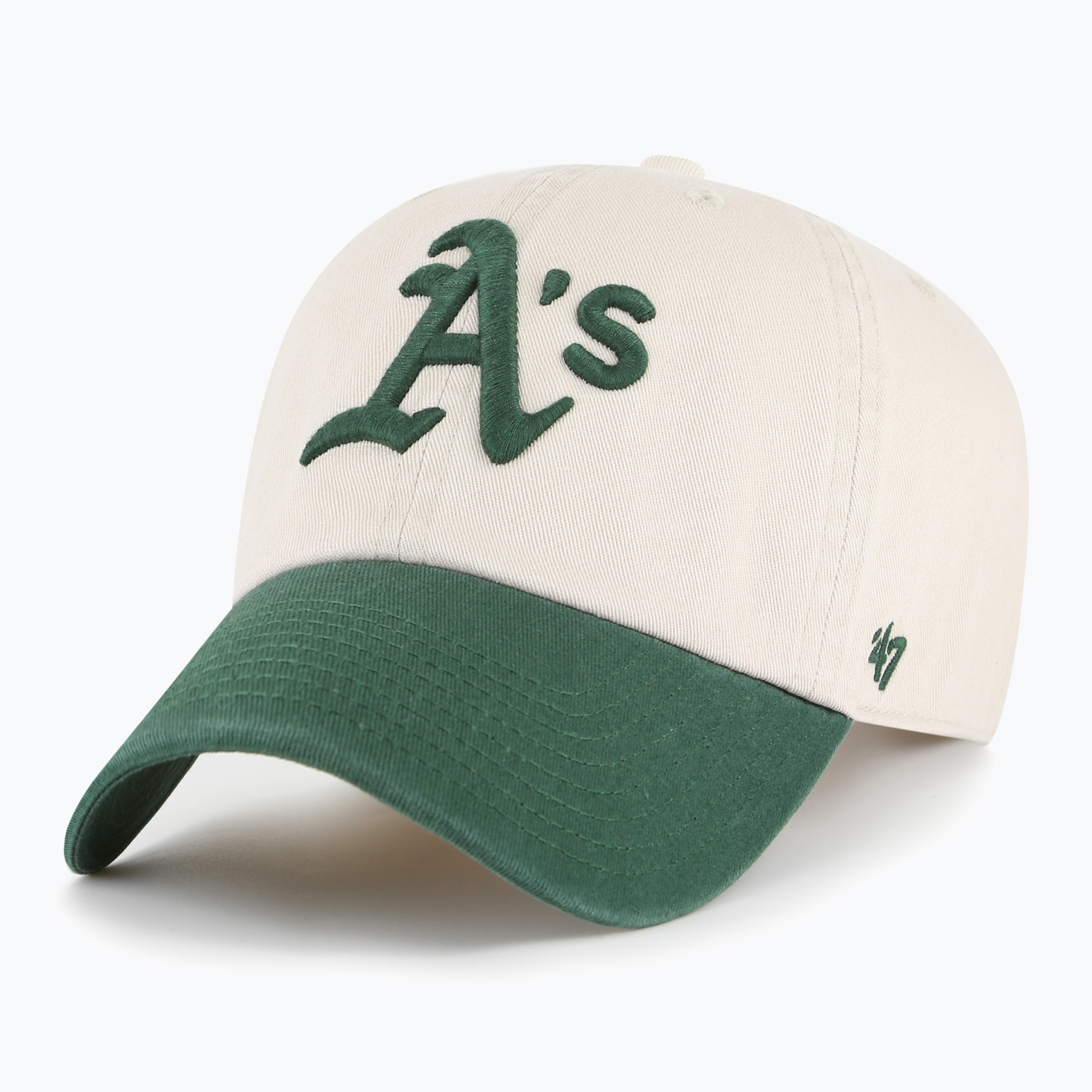 Czapka z daszkiem 47 Brand MLB Oaklands Athletics Grand Stand CLEAN UP bone 