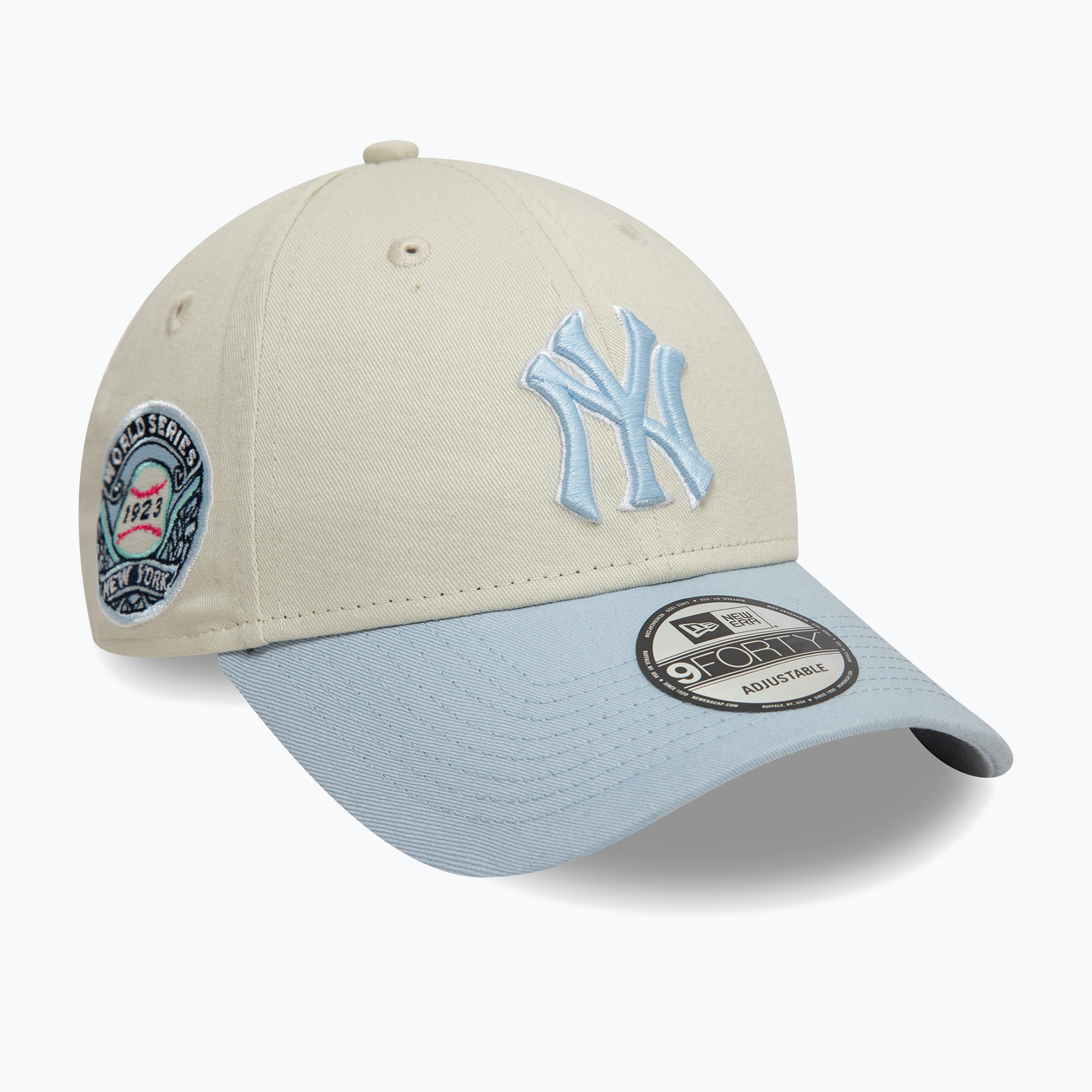 Czapka z daszkiem New Era WS Patch 9Forty New York Yankees light beige 