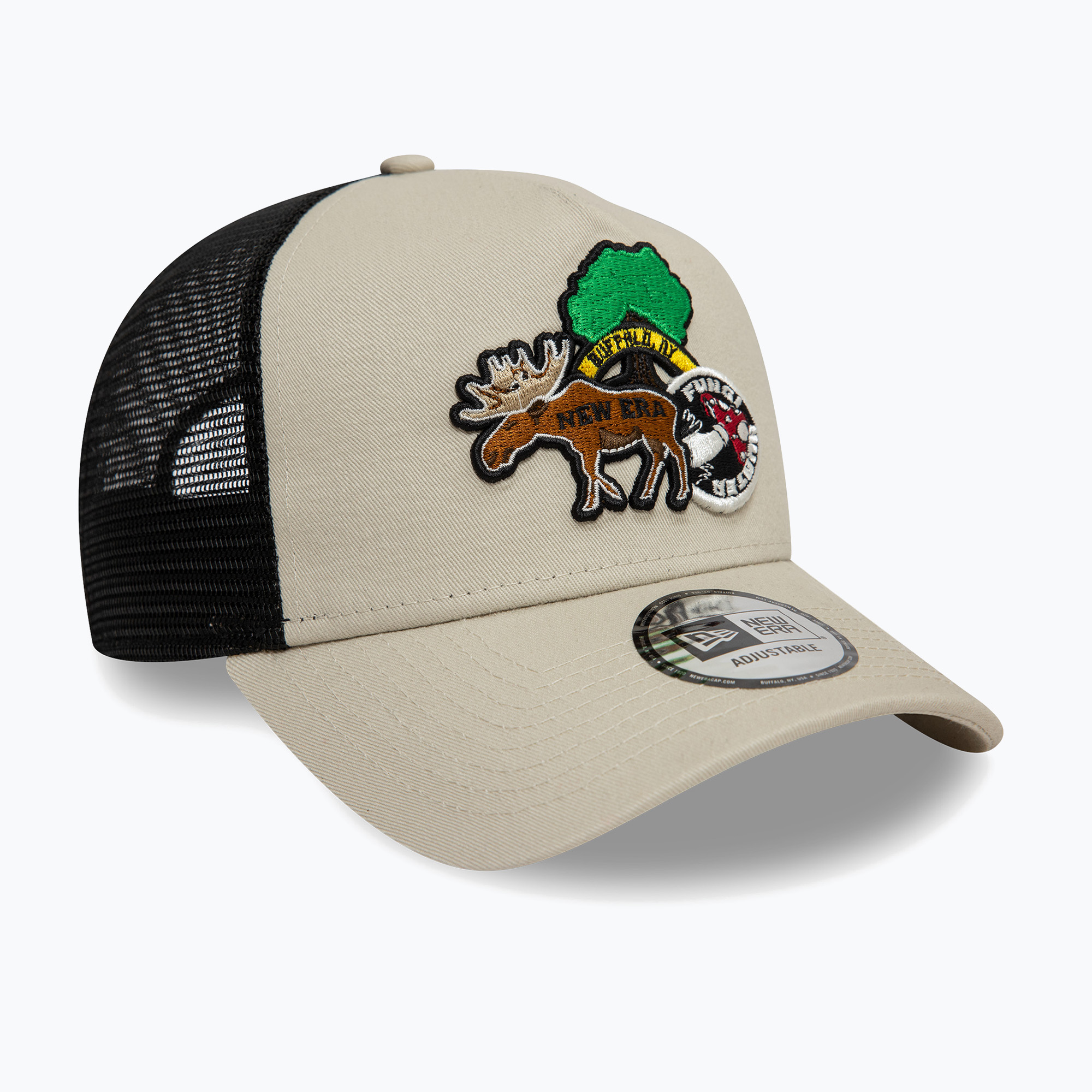 Czapka z daszkiem New Era NE Outdoor Patch Trucker light beige 