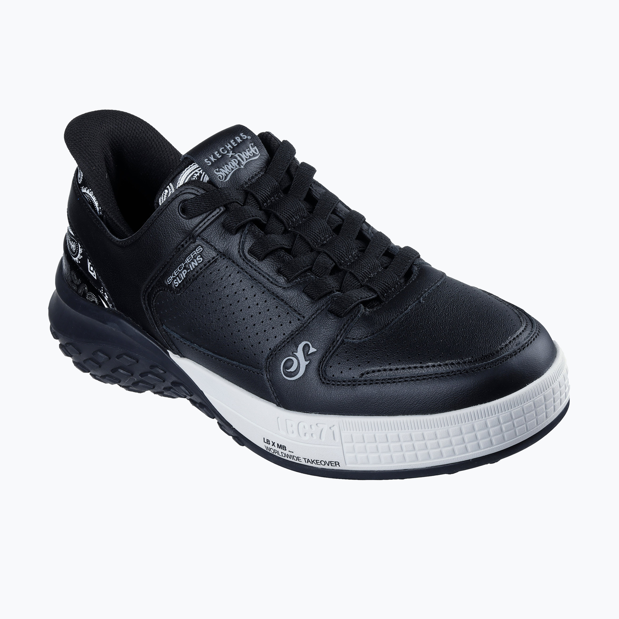 Buty męskie SKECHERS Sizzle Snoop Sizzle Toke Slip-Ins black 