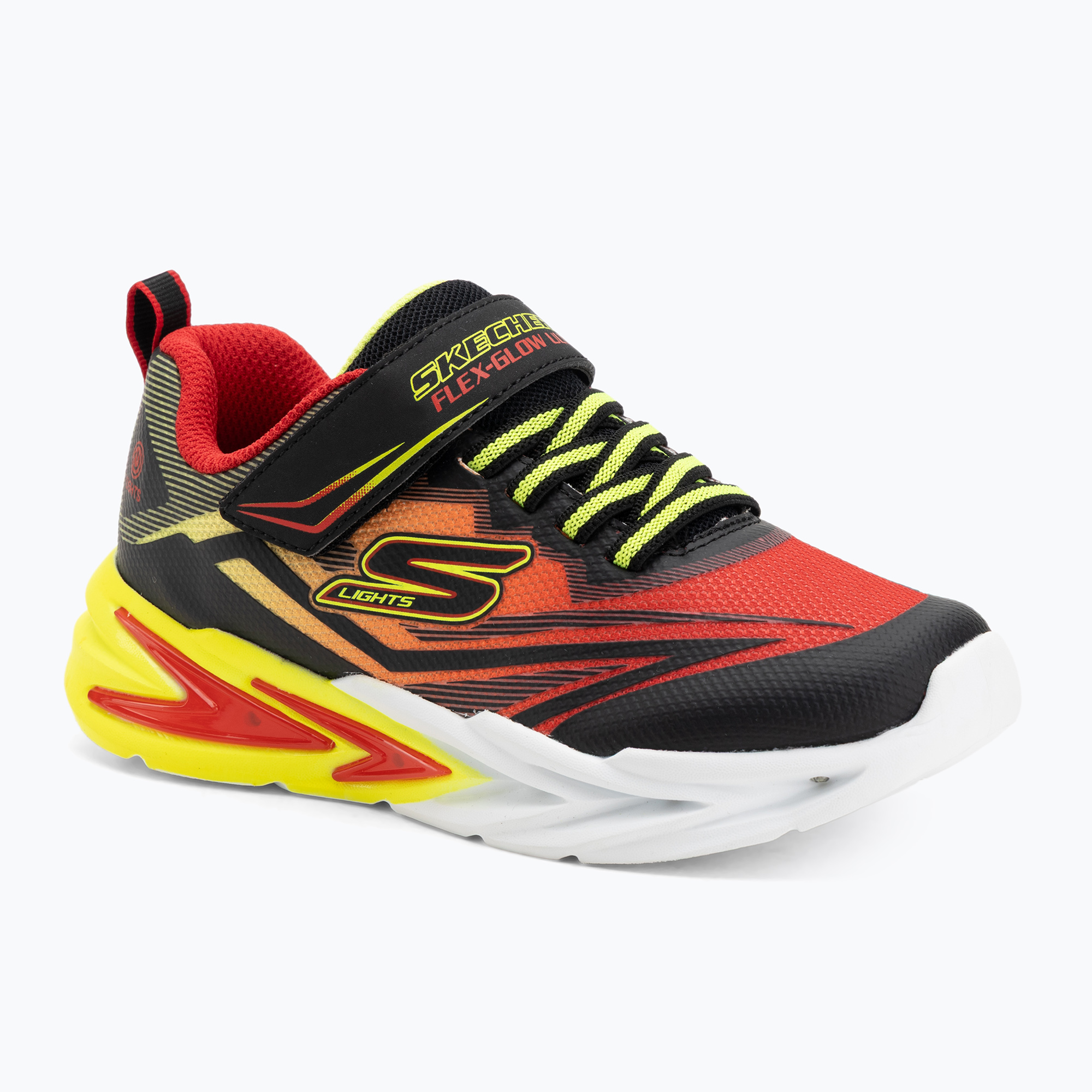 Buty dziecięce SKECHERS Flex-Glow Ultra black/red 