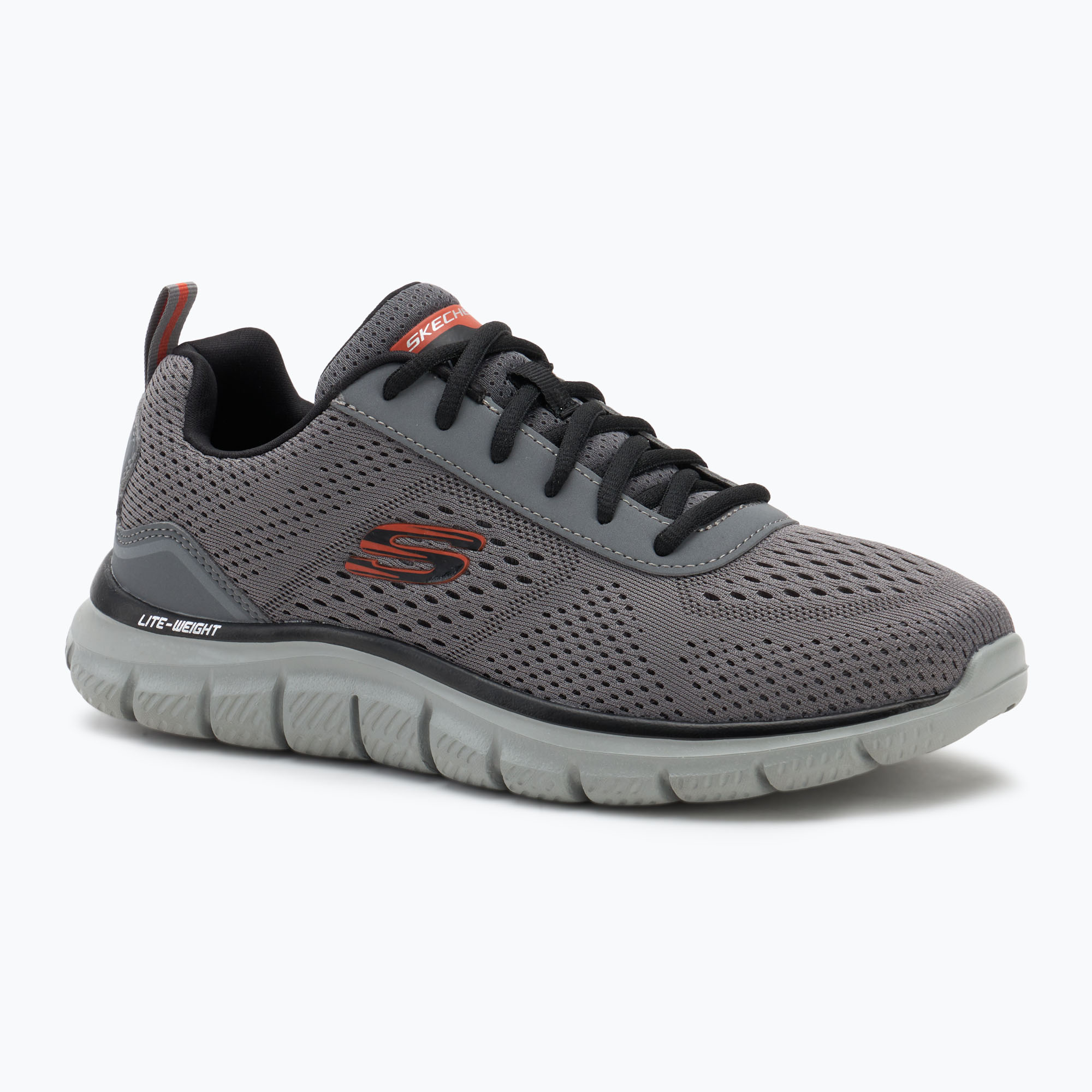 Buty męskie SKECHERS Track Leshur charcoal/orange 