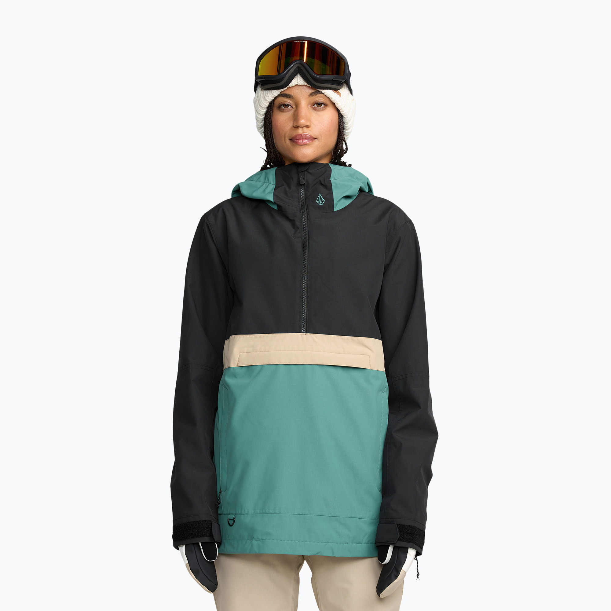Дамско яке за сноуборд Volcom Harlan Pullover spruce green