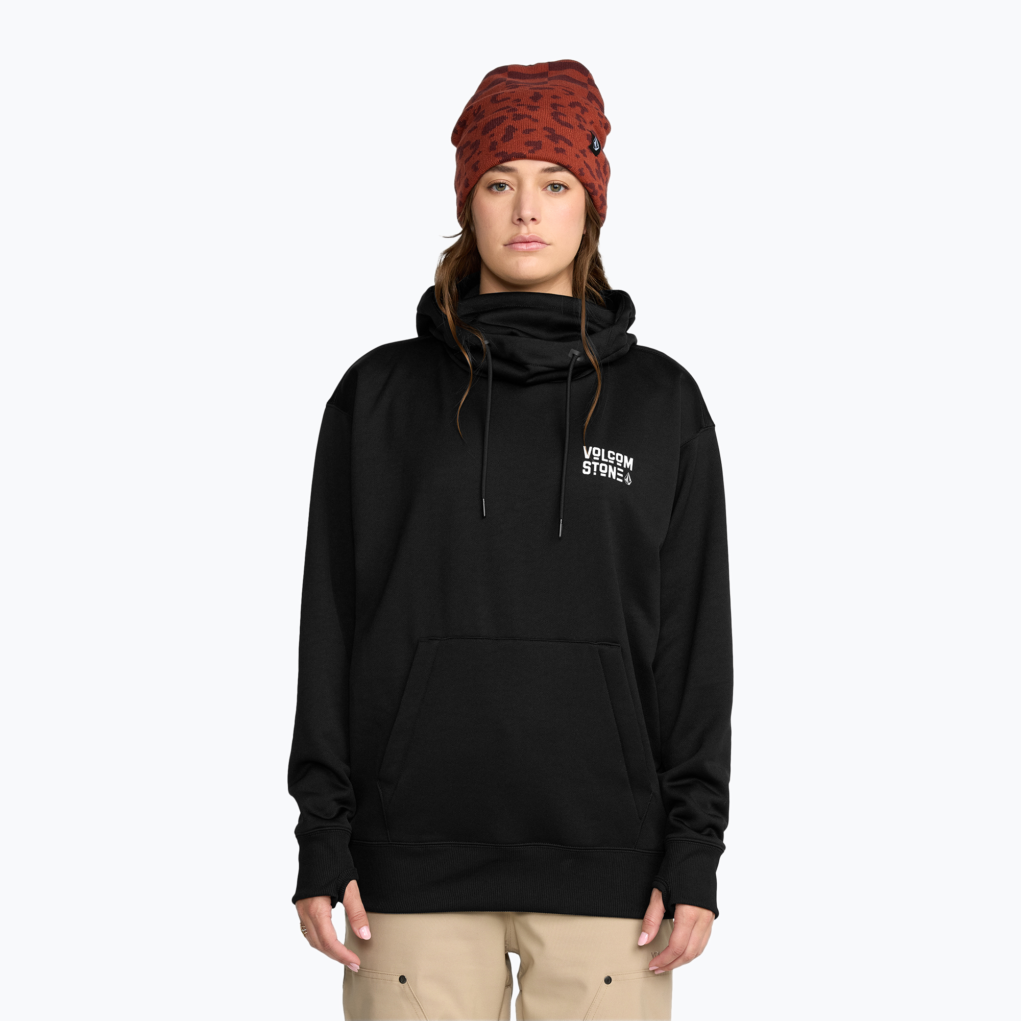 Felpa da snowboard donna Volcom Riding Hydro P/O black