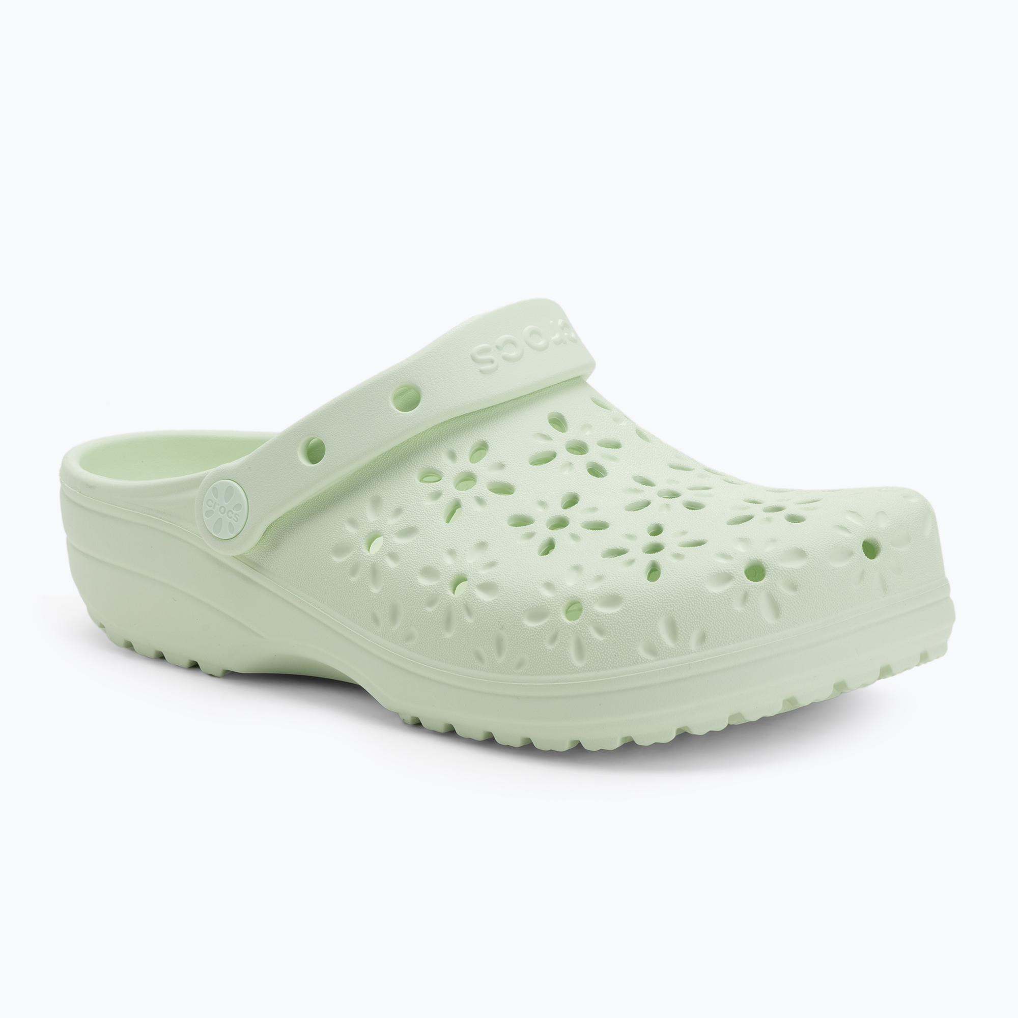 Klapki Crocs Classic Floral Cutout Clog jade tint 