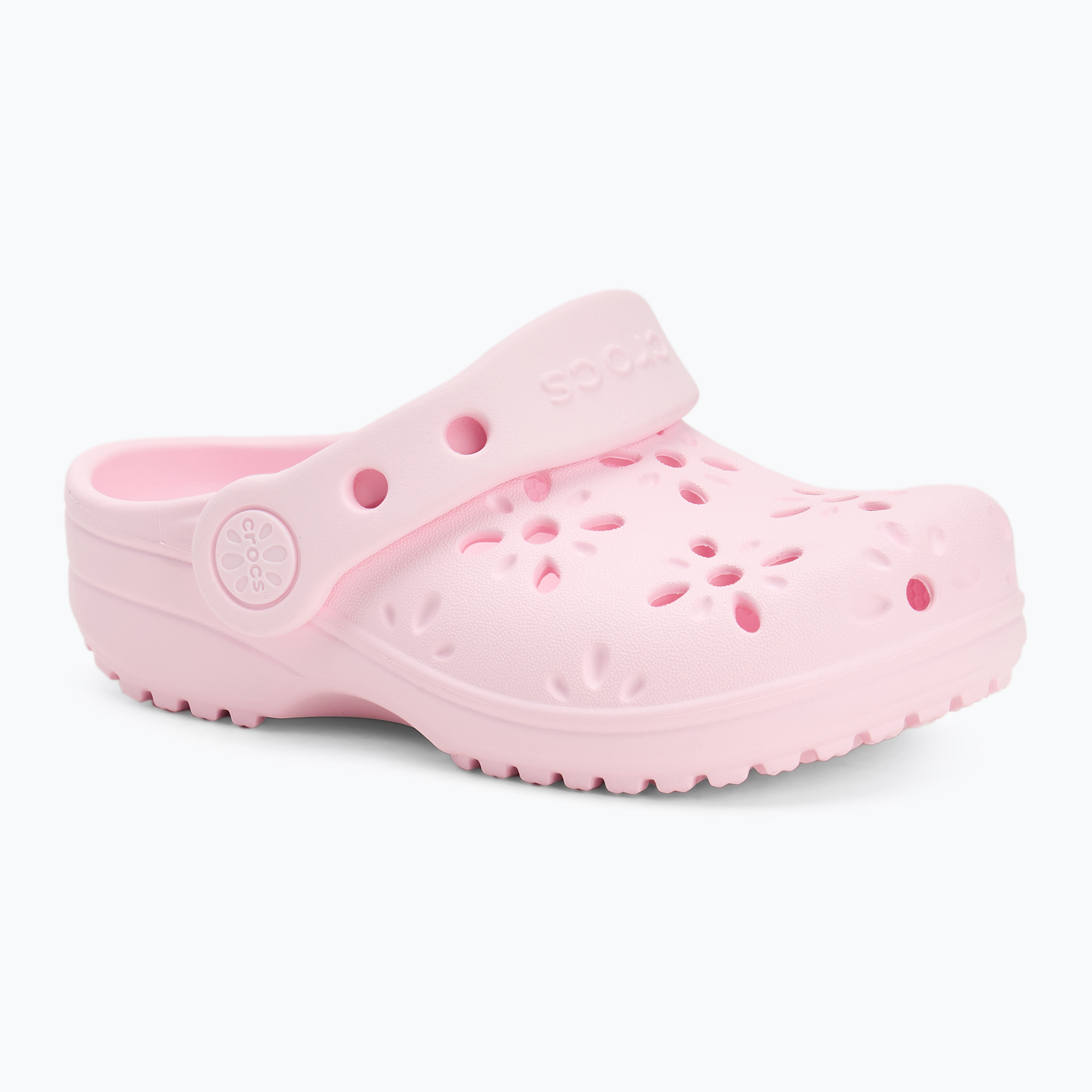 Klapki dziecięce Crocs Classic Floral Cutout Clog Kids Toddler pink milk 