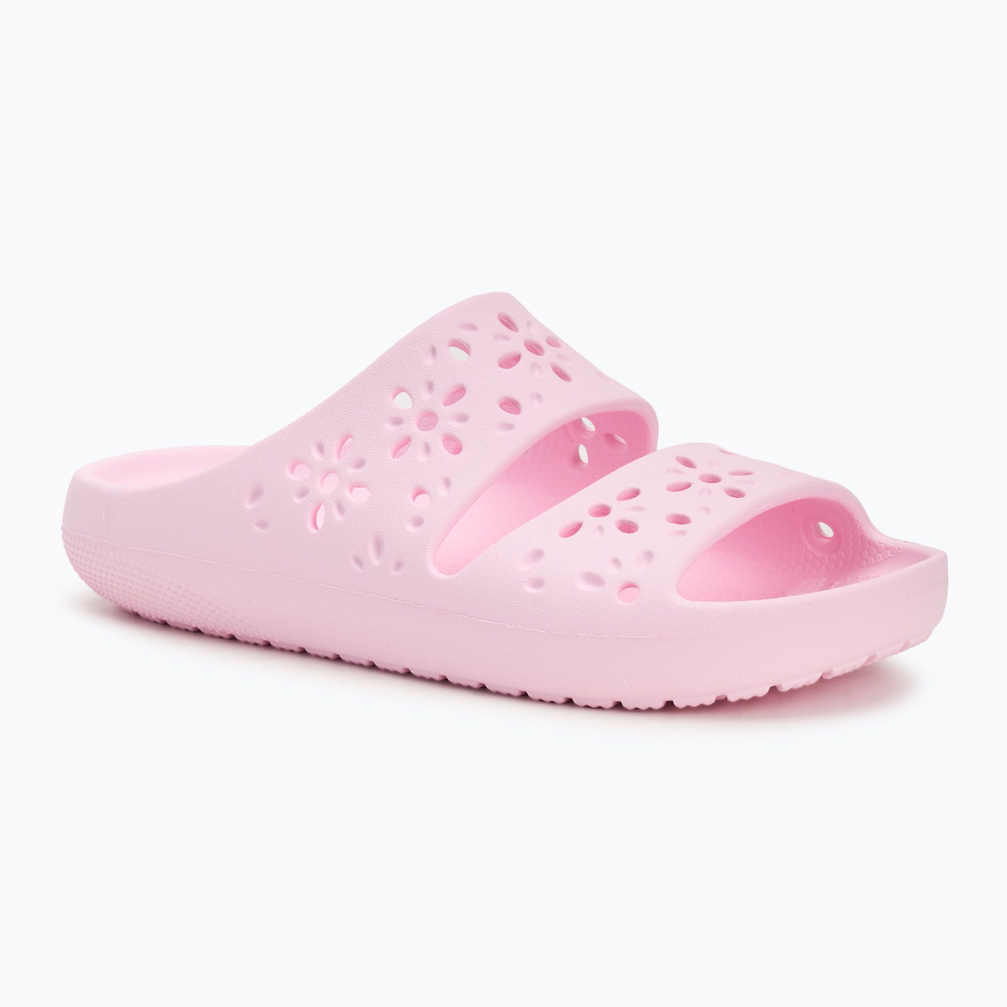 Klapki Crocs Classic Floral Cutout Sandal pink milk 