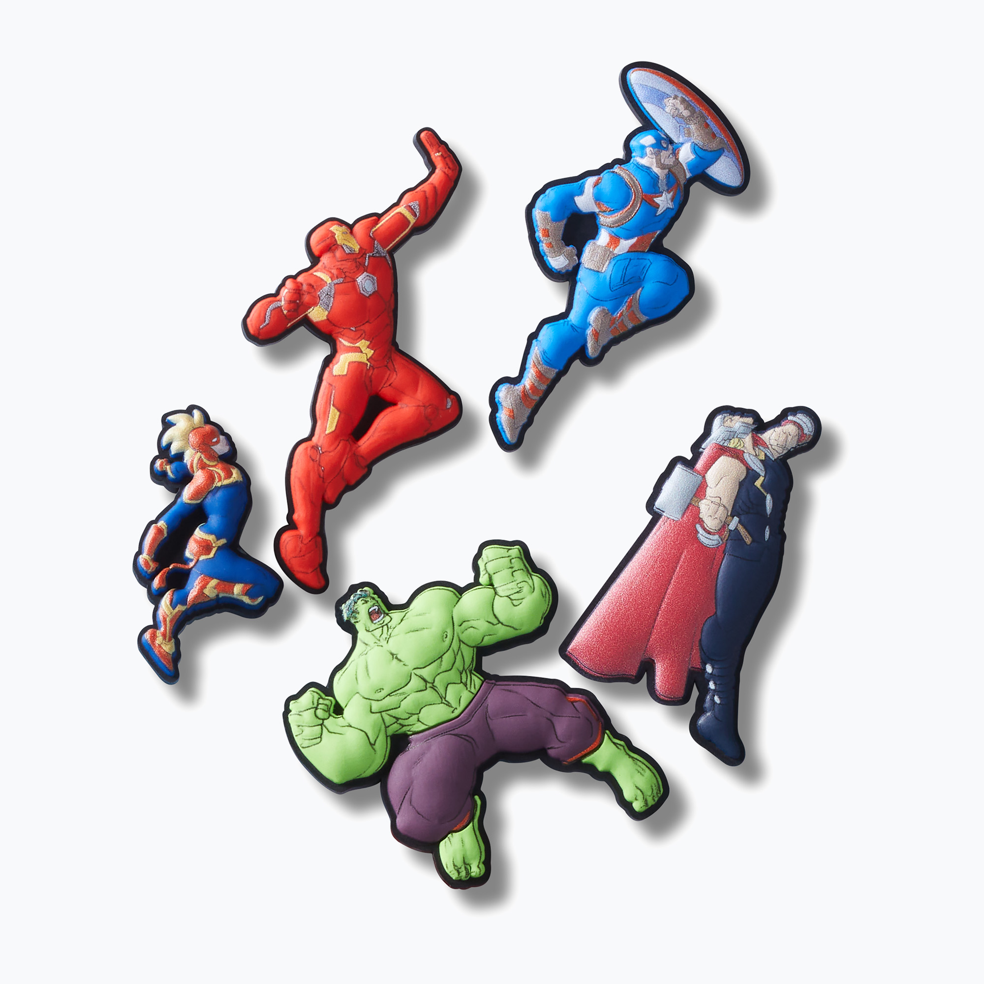 Ozdoby na topánky Crocs Jibbitz Avengers Heroes 5 ks (Avengers Heroes 5 Pack 10015112)
