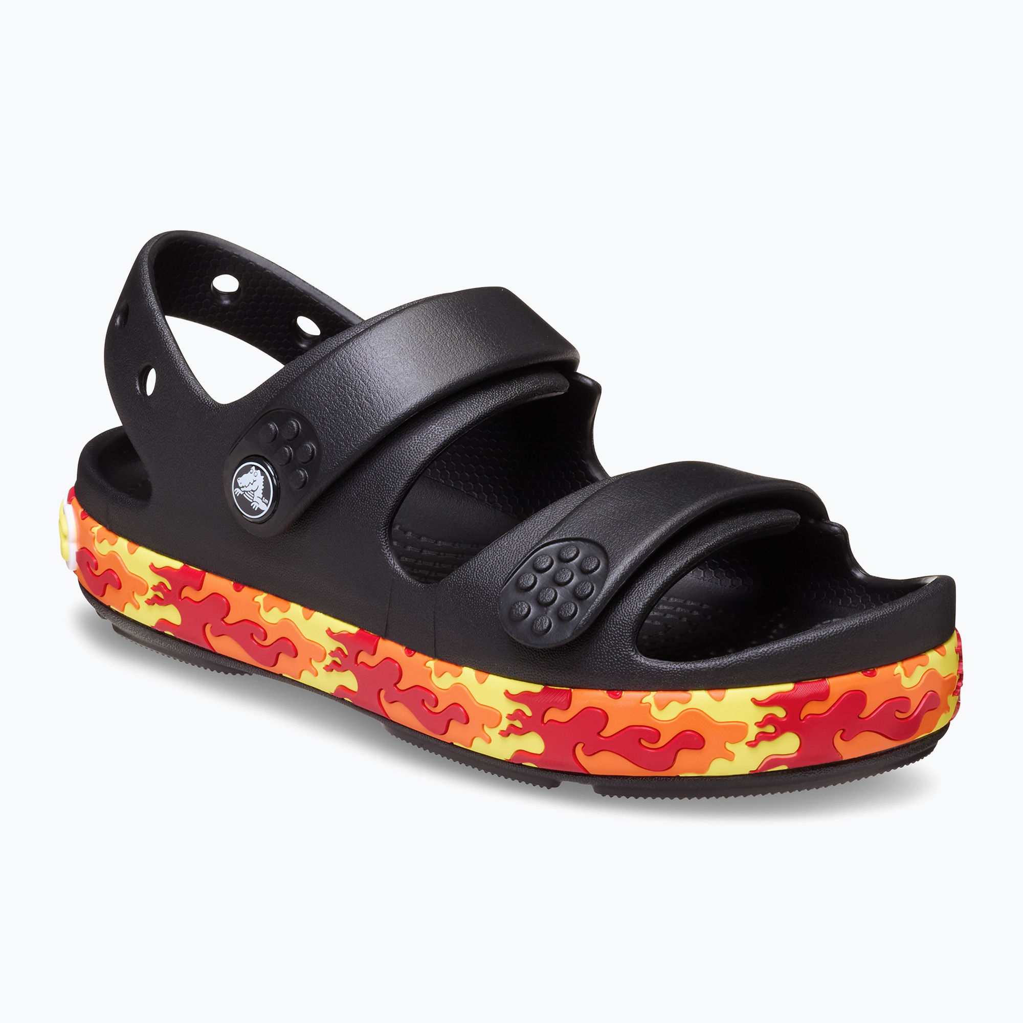 Sandały dziecięce Crocs Crocband Cruiser Flames black 