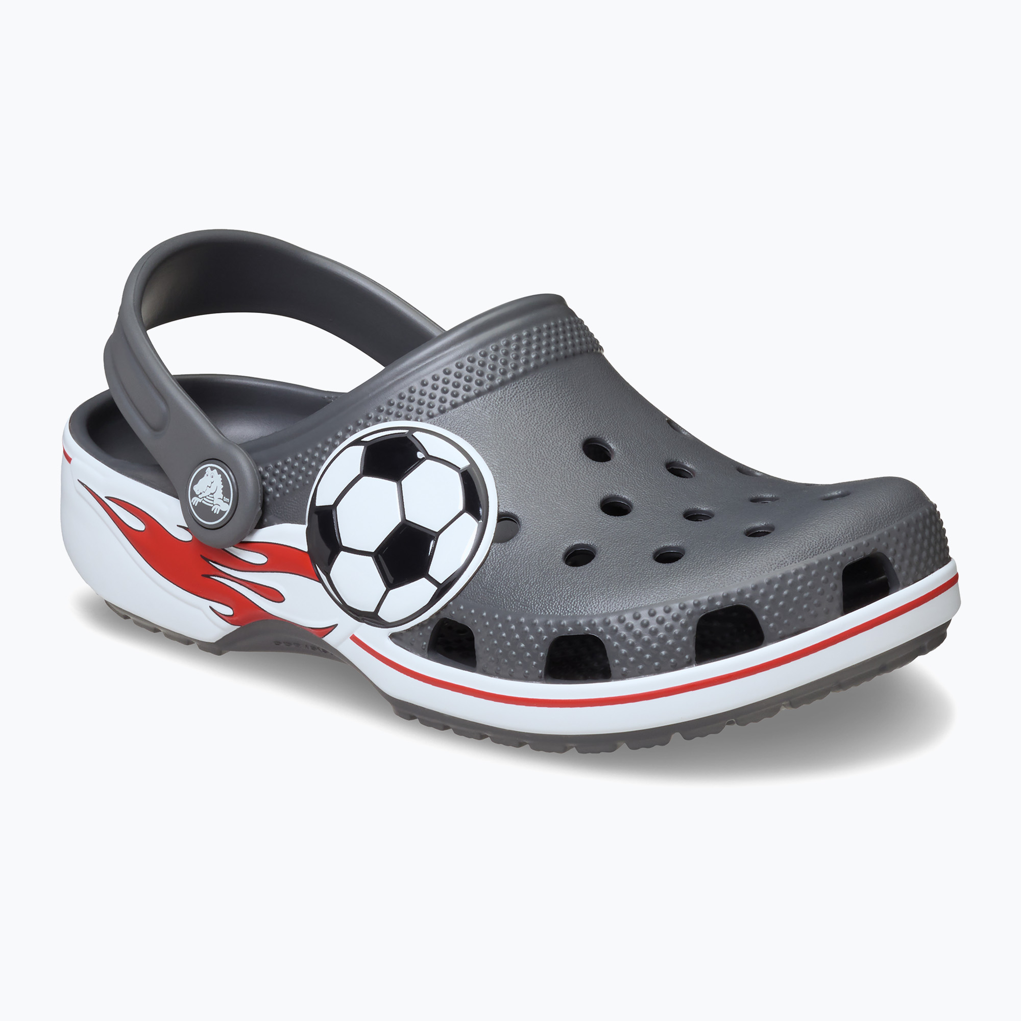 Klapki dziecięce Crocs Classic Soccer Band Clog Kids slate grey 