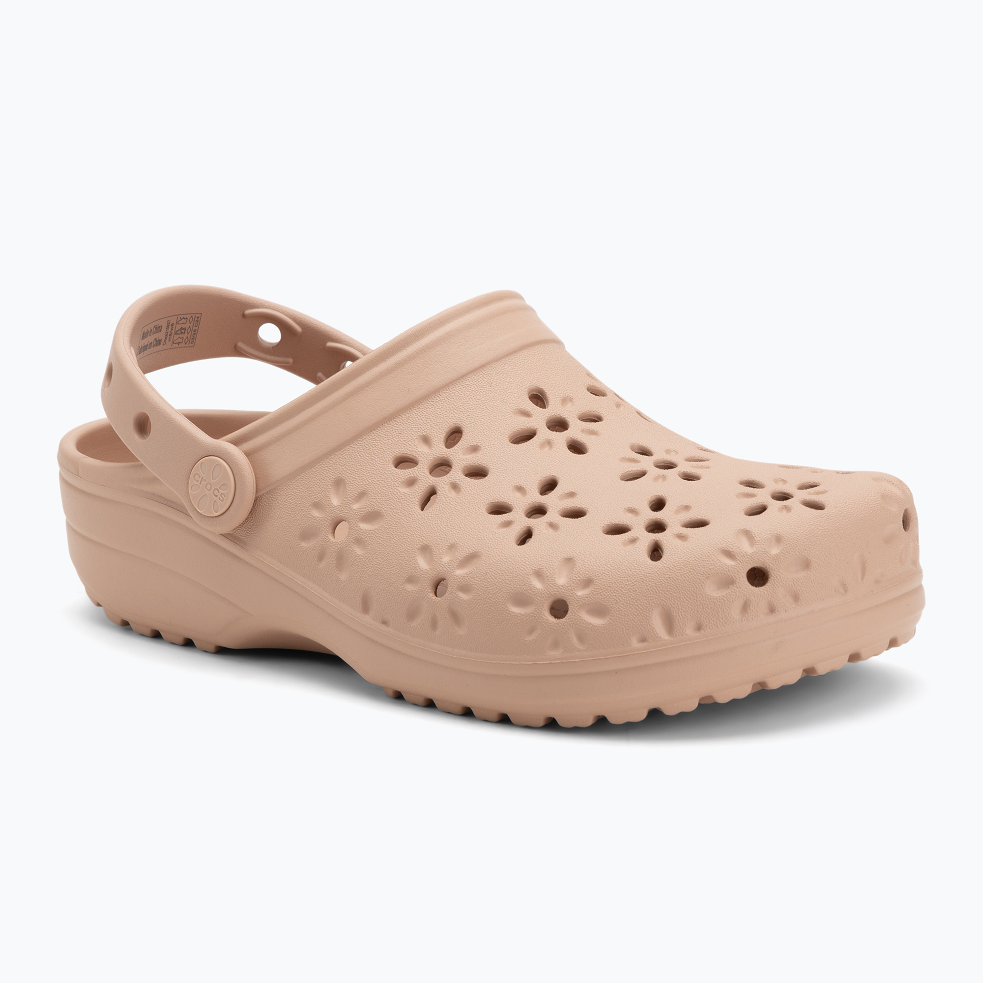 Klapki Crocs Classic Floral Cutout Clog pink caramel 