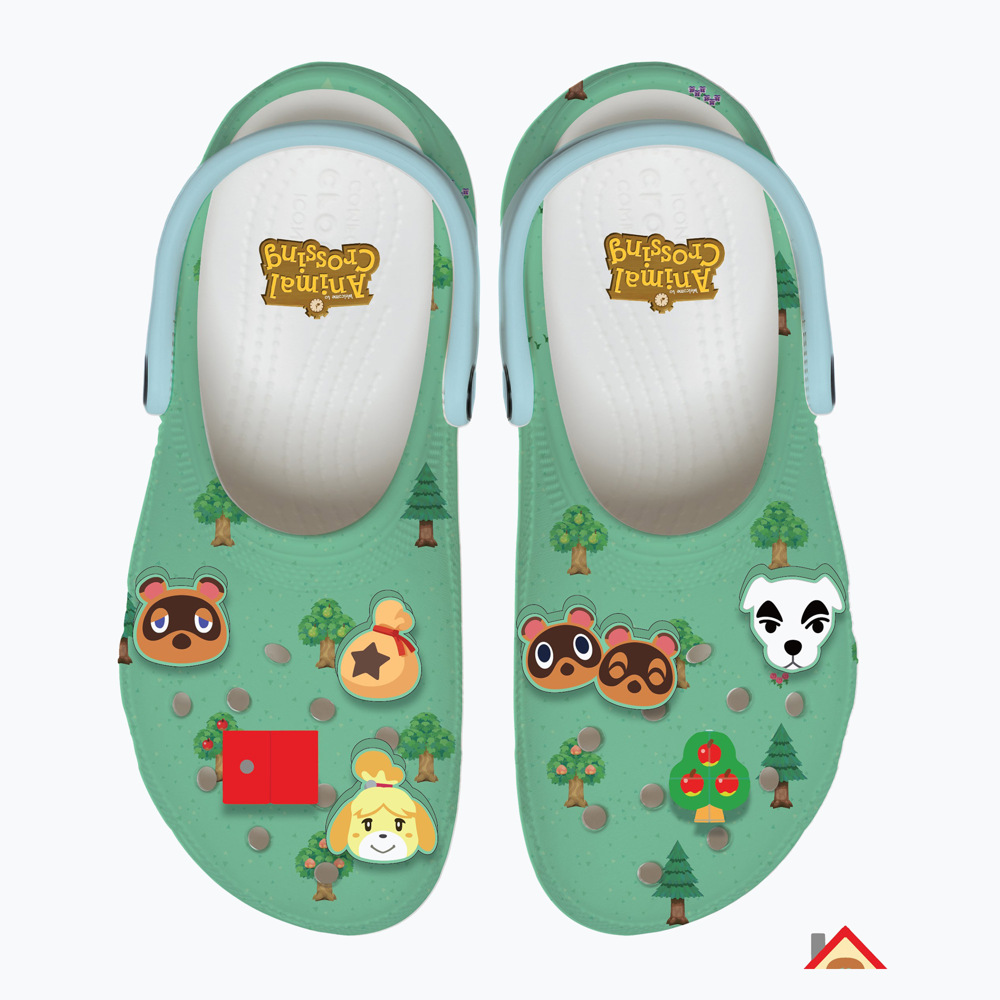 Klapki damskie Crocs Animal Crossing Platform multicolor 