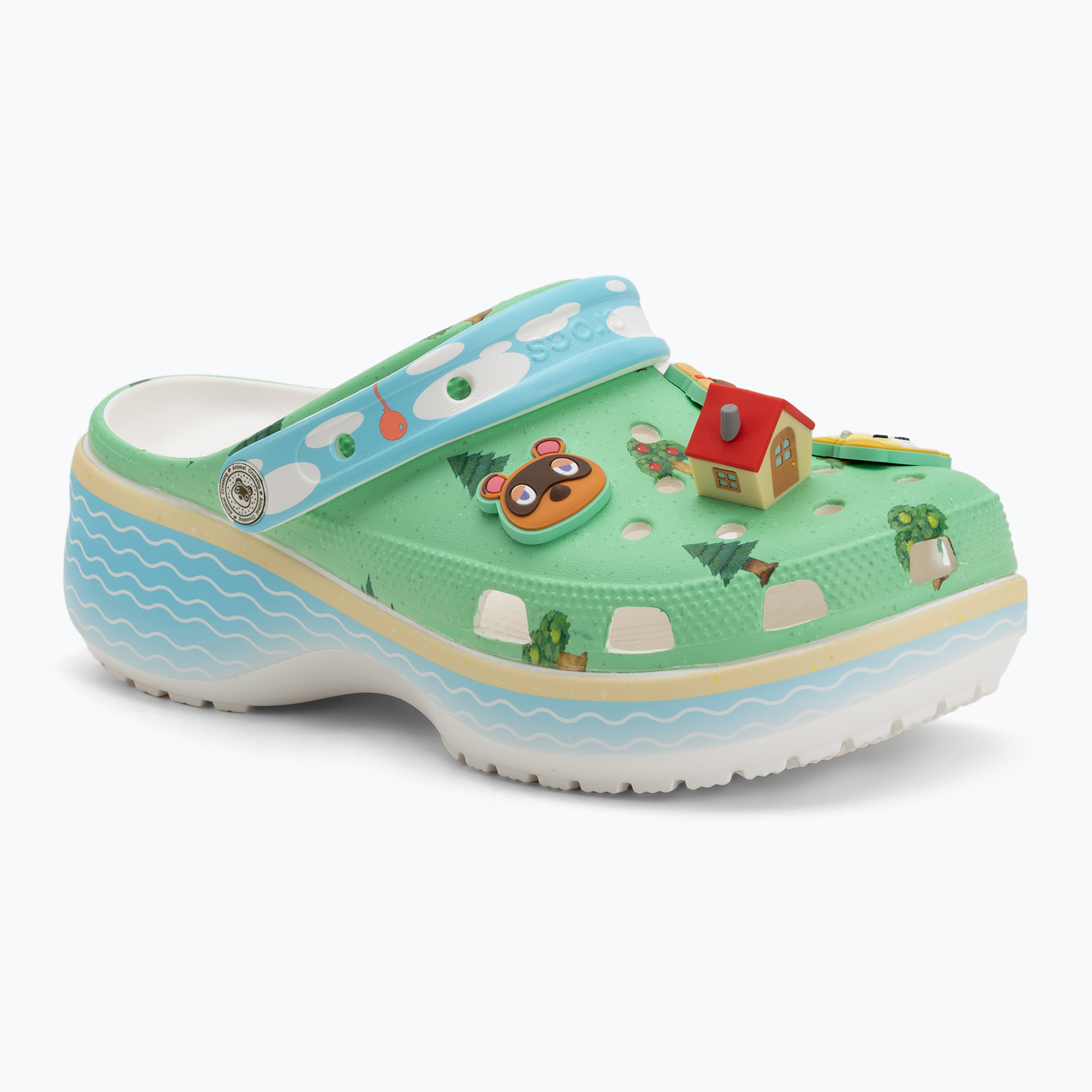 Klapki damskie Crocs Animal Crossing Platform multicolor