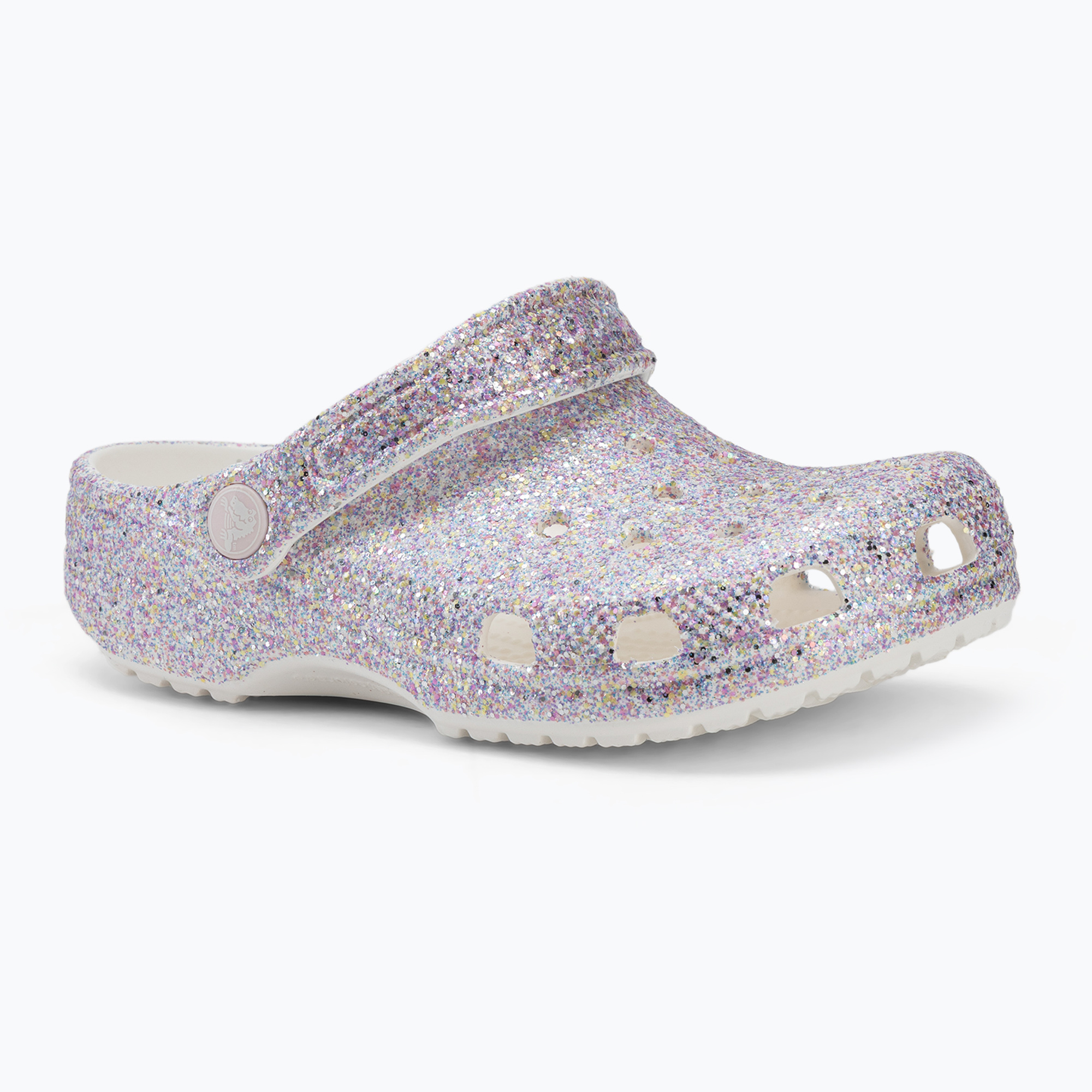 Klapki dziecięce Crocs Classic Fantasy Glitter white 