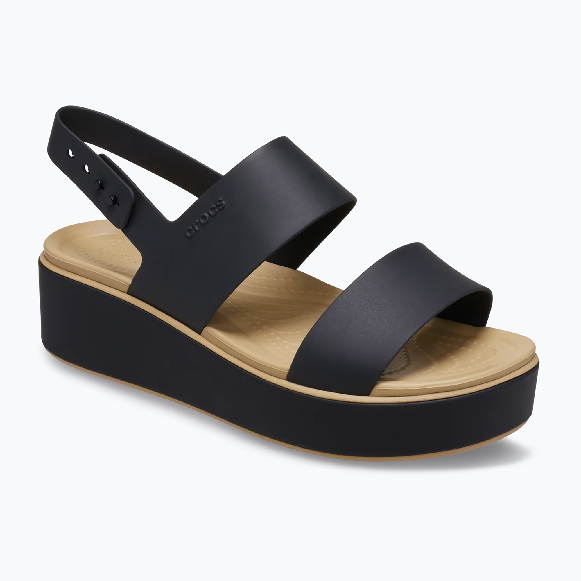 Дамски сандали  Crocs Brooklyn Matte Wrap Low Wedge black/cashew