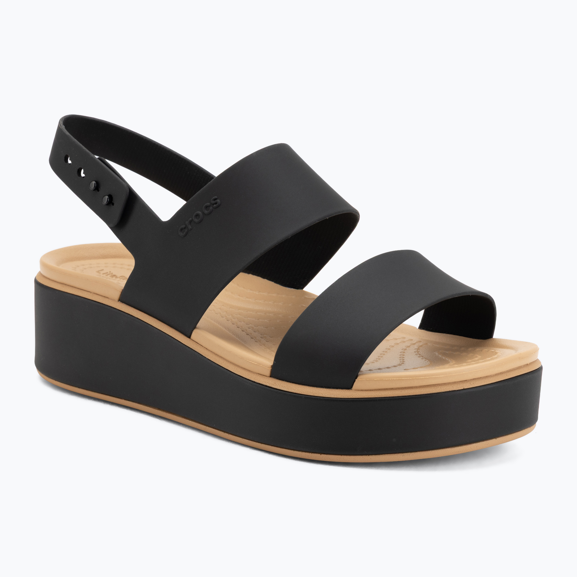 Дамски сандали Crocs Brooklyn Matte Wrap Low Wedge black/cashew