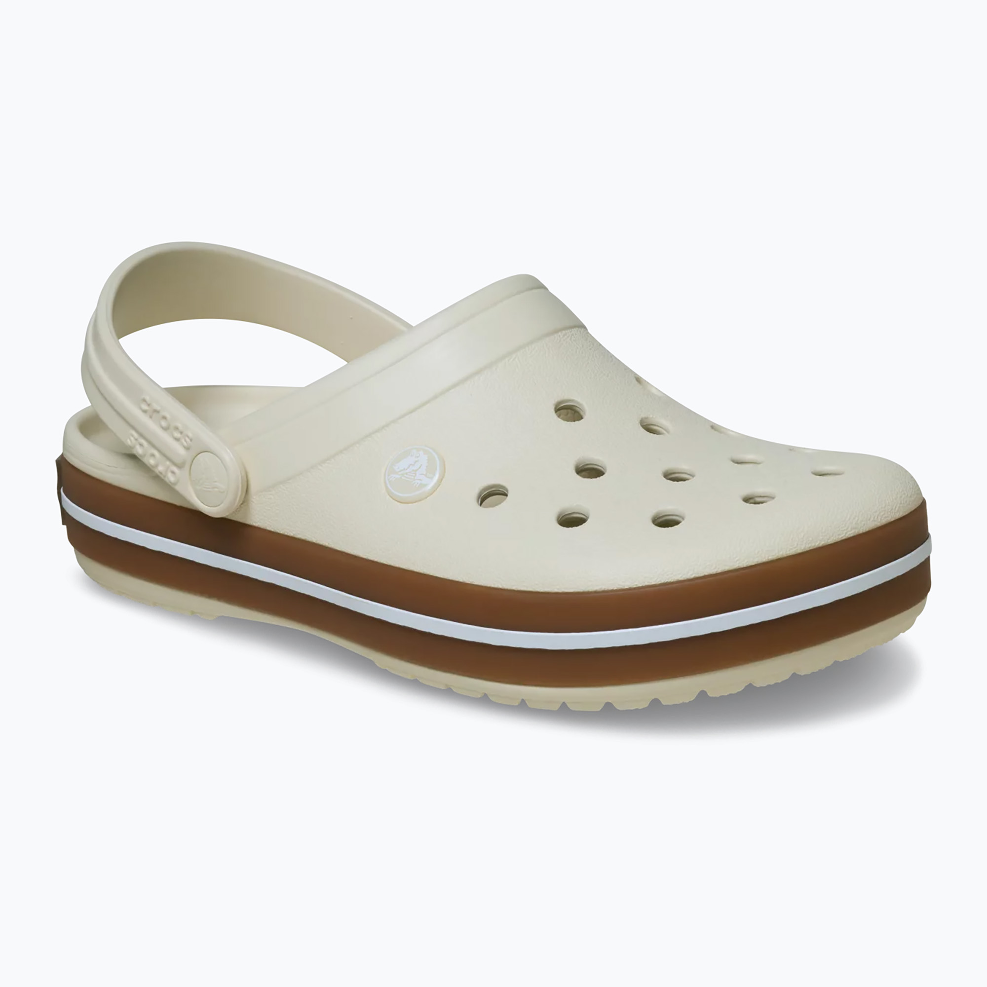 Șlapi pentru copii Crocs Crocband Gum summit white