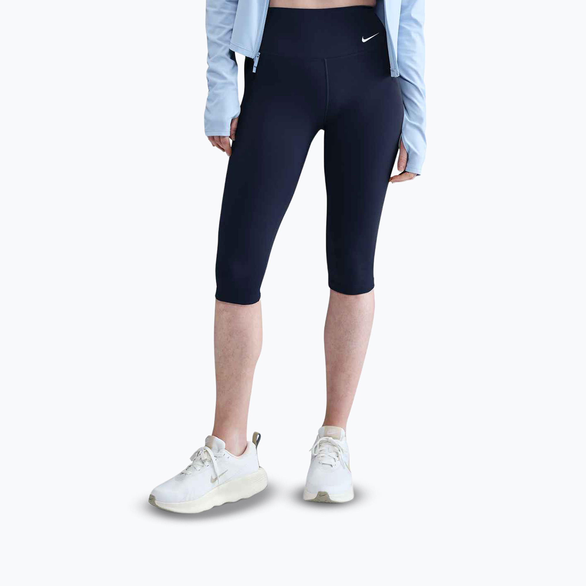 Women's leggings Nike One High Waisted Capri midnight navy/white (XS)