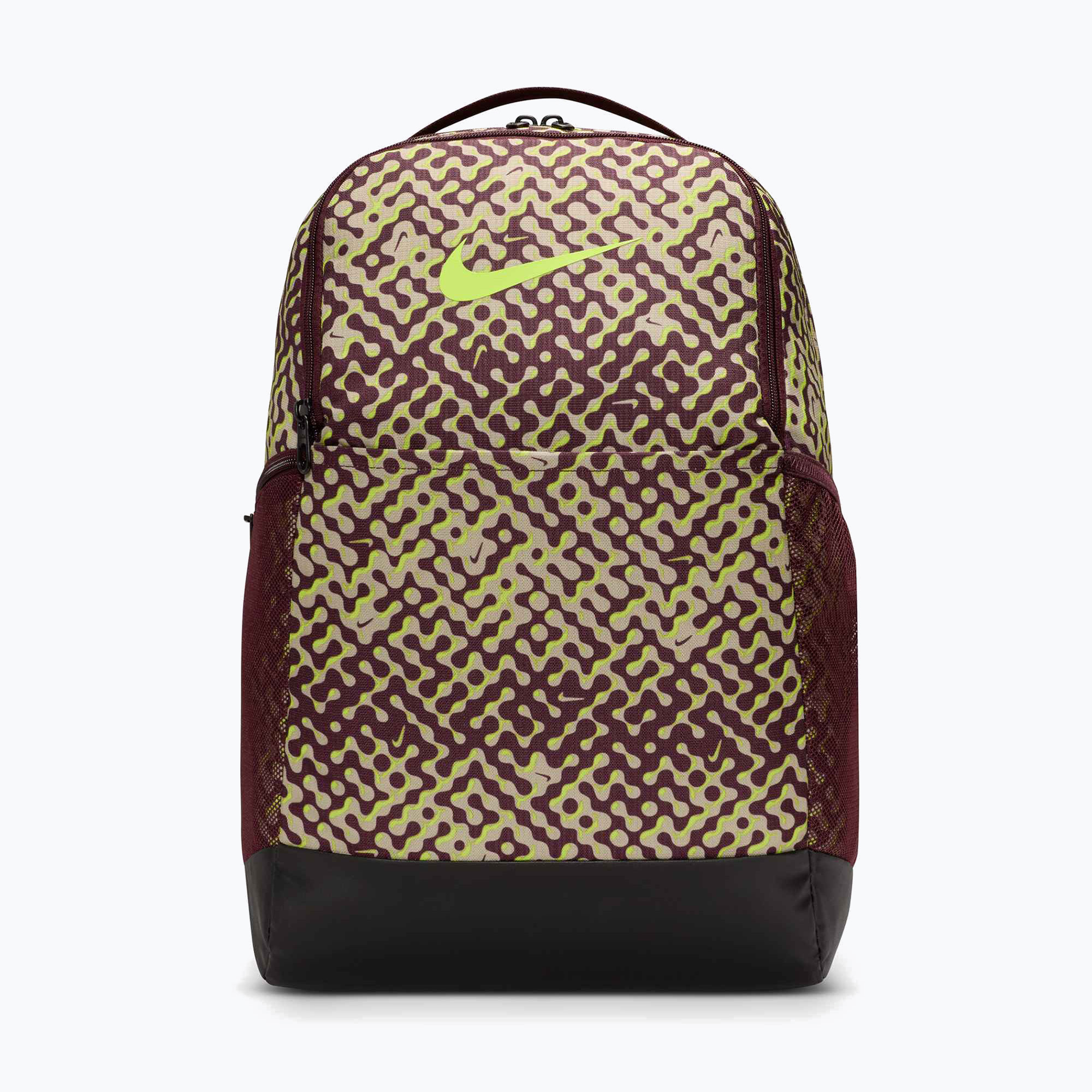 Plecak treningowy Nike Brasilia 9.5 24 l burgundy crush/black/volt 