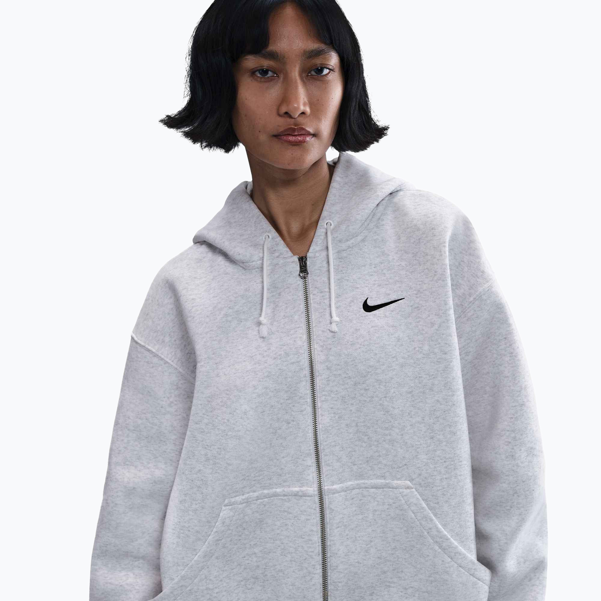 Bluza damska Nike Sportswear Phoenix Fleece birch heather/black 