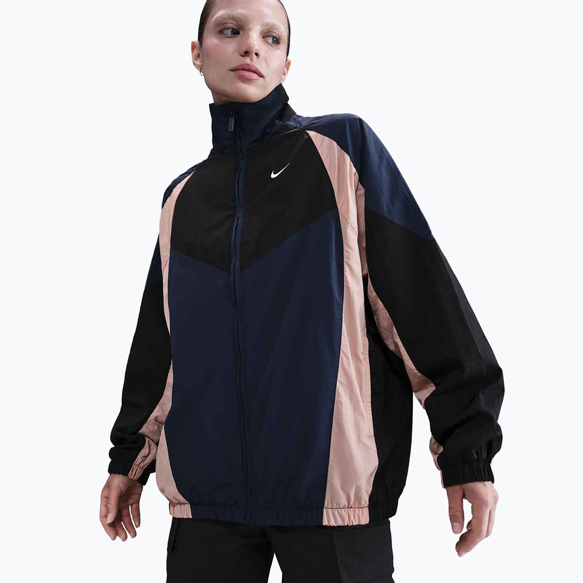 Kurtka damska Nike Sportswear Oversized midnight navy/black/particle pink/sail 