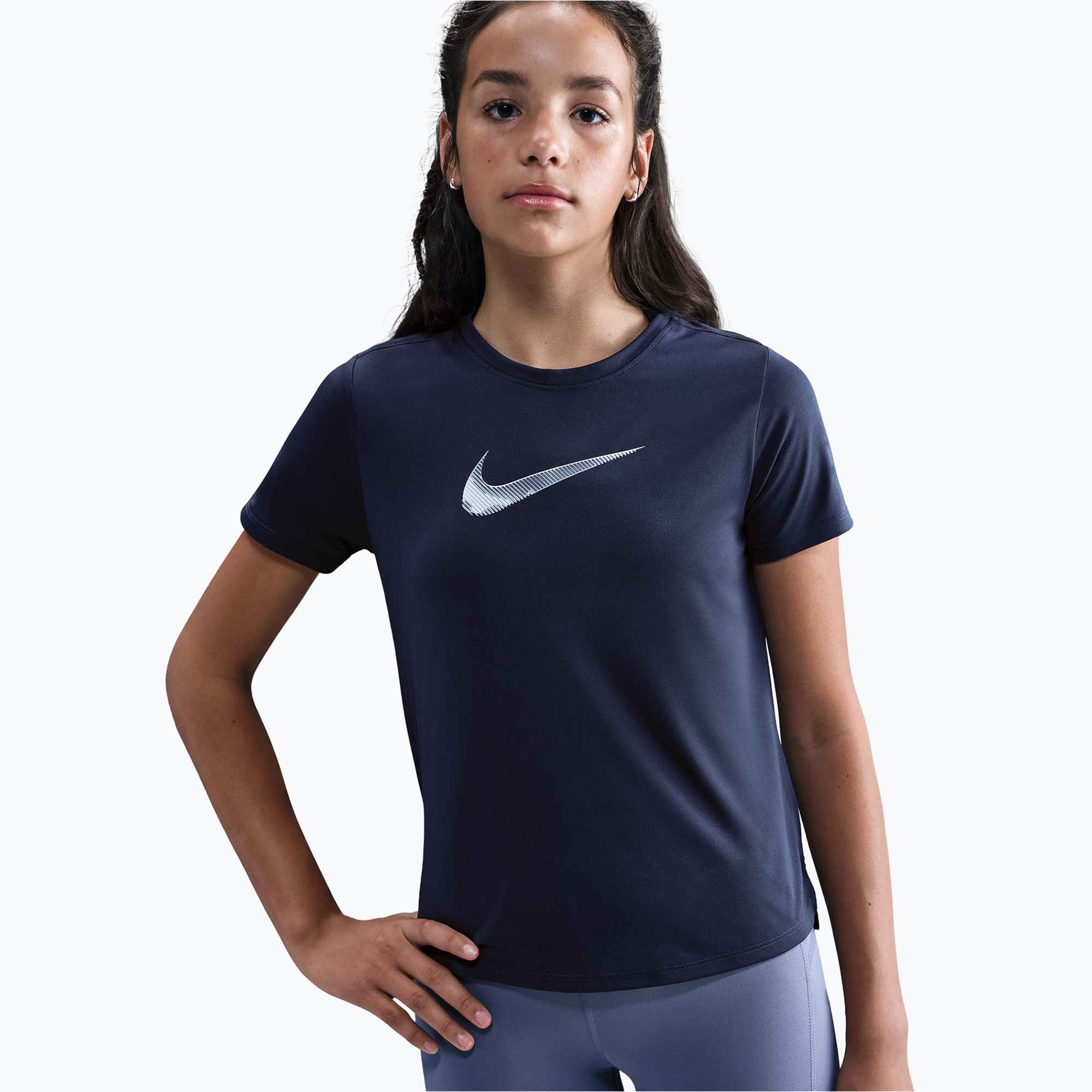 Koszulka treningowa dziecięca Nike One Classic midnight navy/midnight navy 