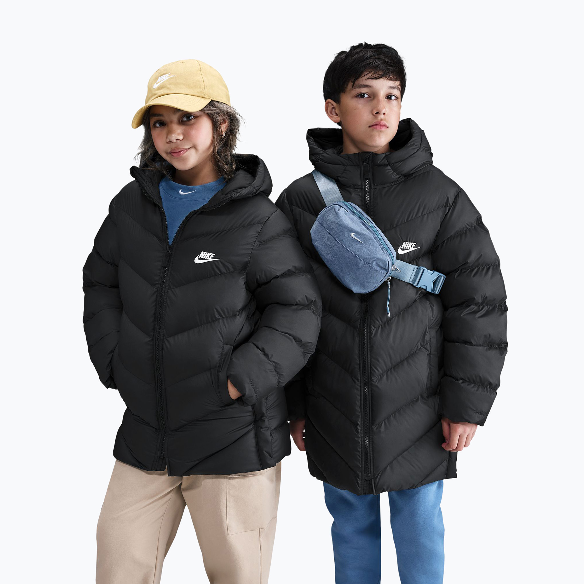 Детско ватирано яке Nike Sportswear All Day Play black/white