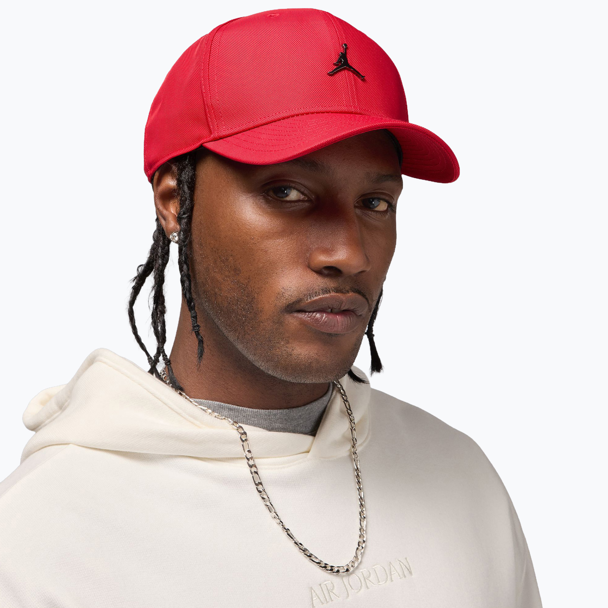 Czapka z daszkiem Nike Jordan Rise Structured Metal Jumpman gym red/r511