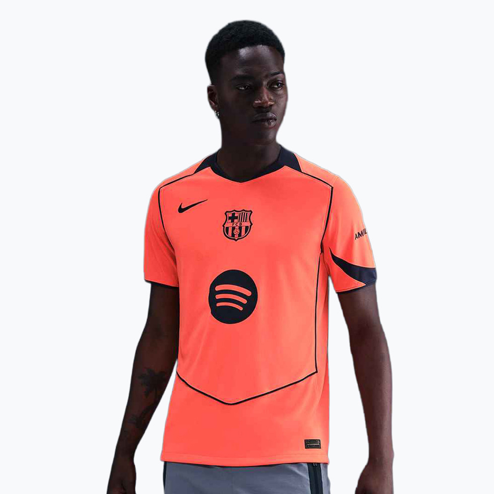 Мъжка футболна тениска Nike FC Barcelona 2025/26 Stadium Third bright mango/midnight navy/midnight navy