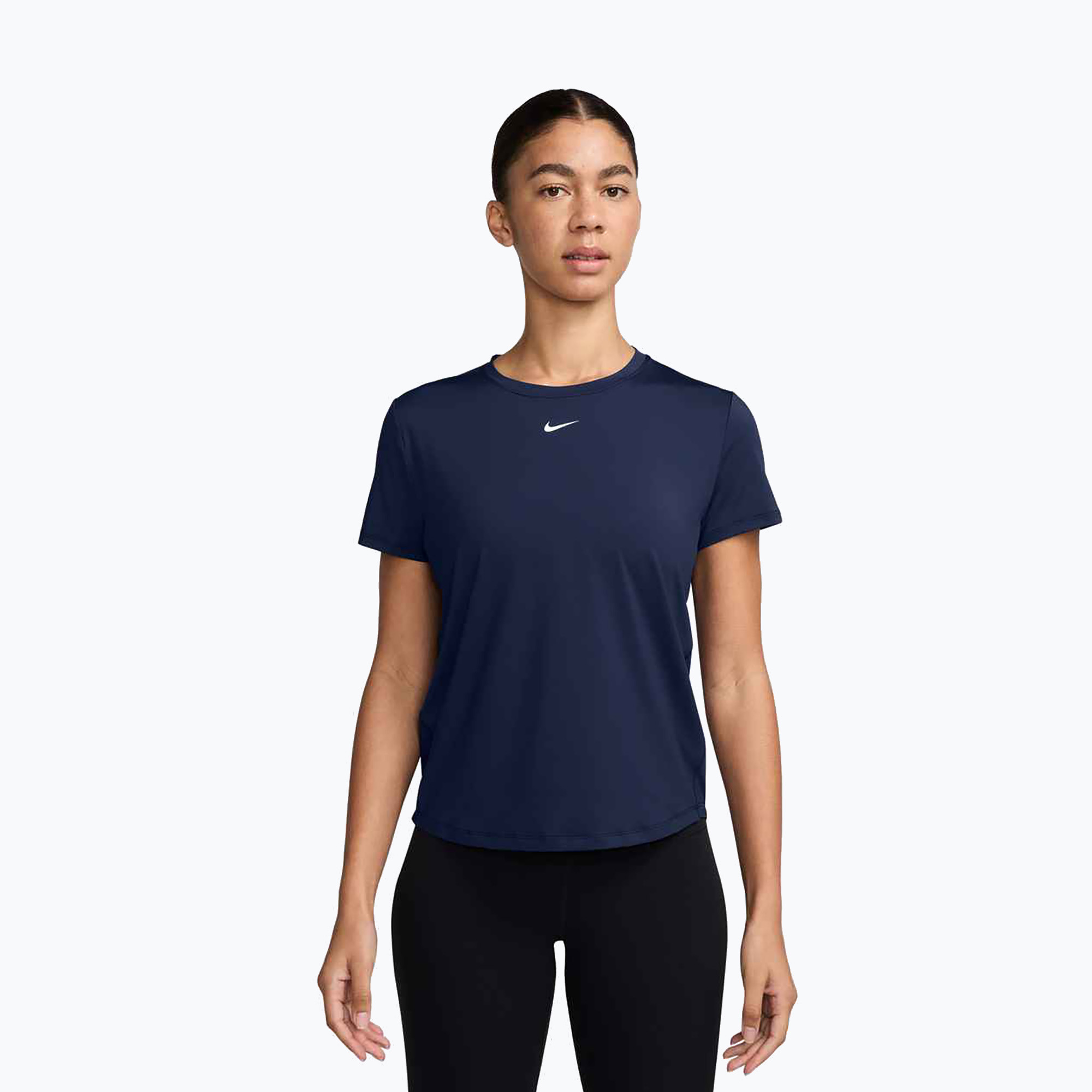Koszulka treningowa damska Nike One Classic Dri-Fit midnight navy/white 