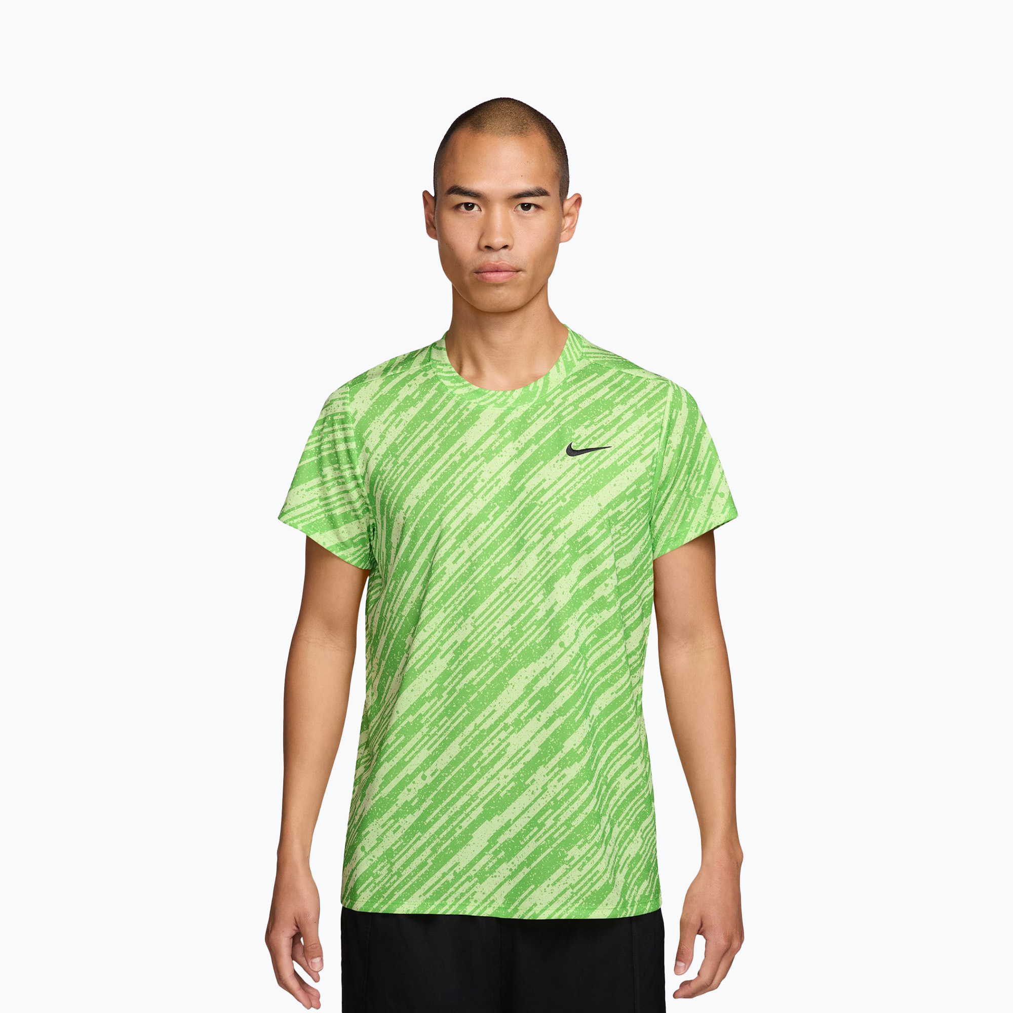 Koszulka tenisowa męska Nike Court Dri-Fit Victory Print mean green/black 