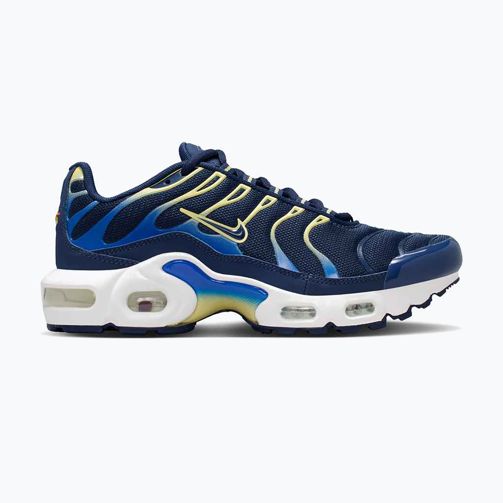 Buty dziecięce Nike Air Max Plus midnight navy/soft yellow/midnight navy 