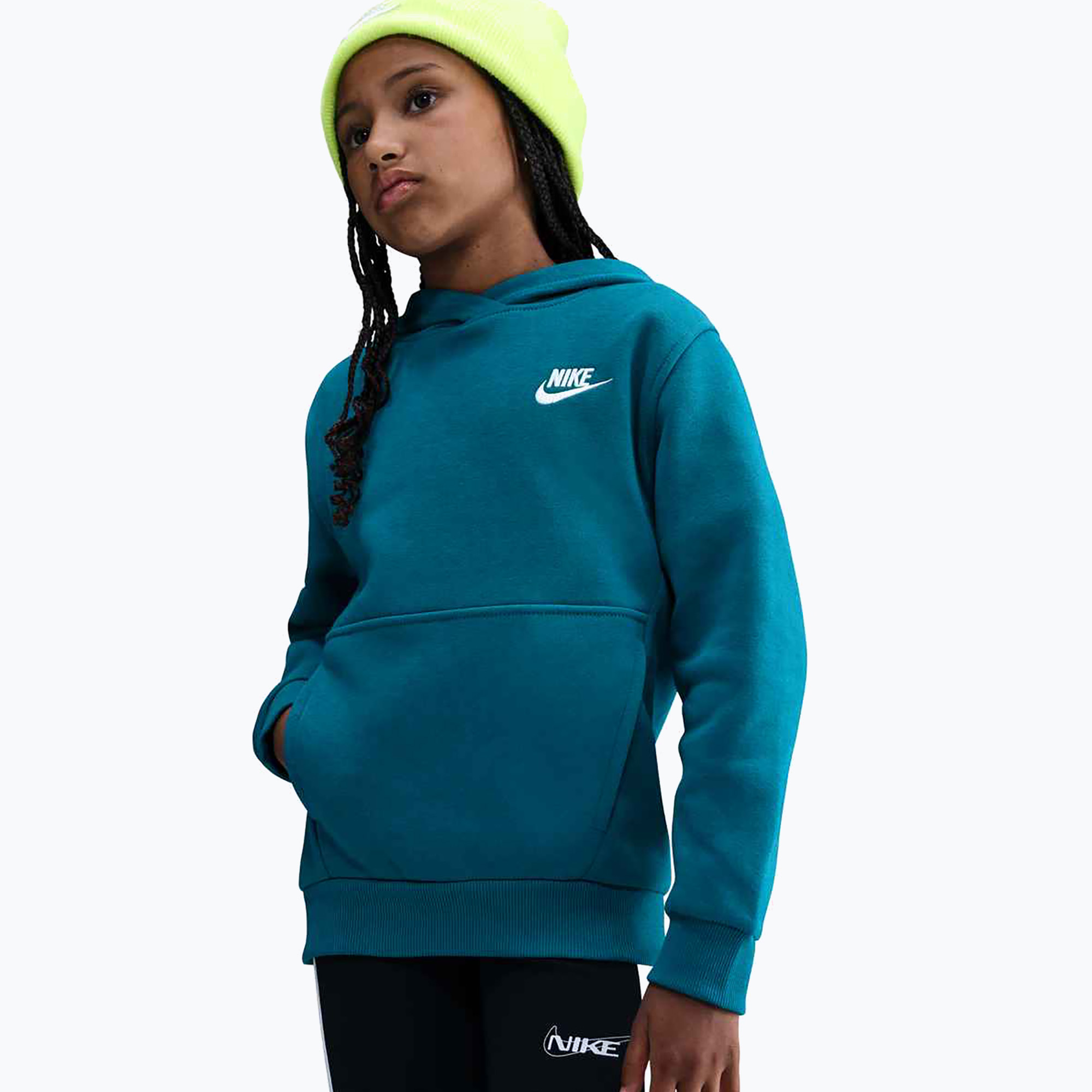 Bluza dziecięca Nike Sportswear Club Fleece green abyss/white