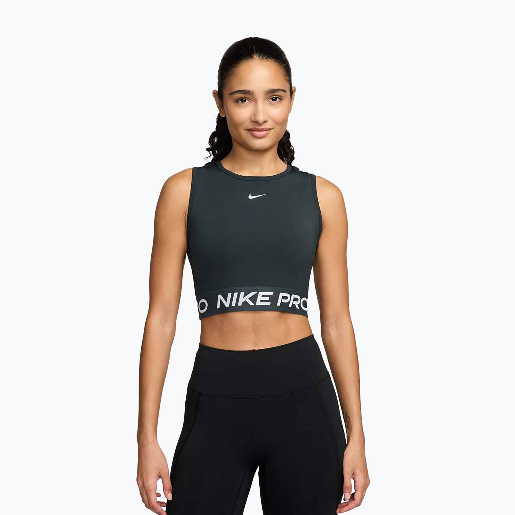 Koszulka treningowa damska Nike Pro Dri-Fit seaweed/white 
