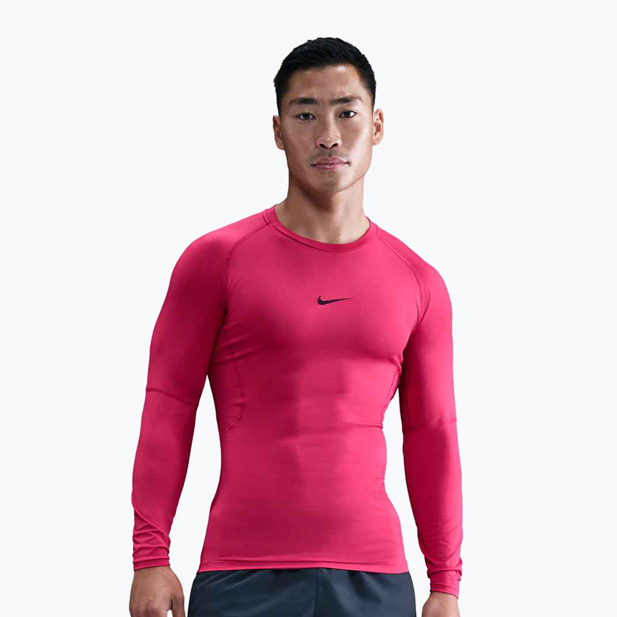 Longsleeve treningowy męski Nike Pro Dri-Fit Tight Fitness rush pink/black 
