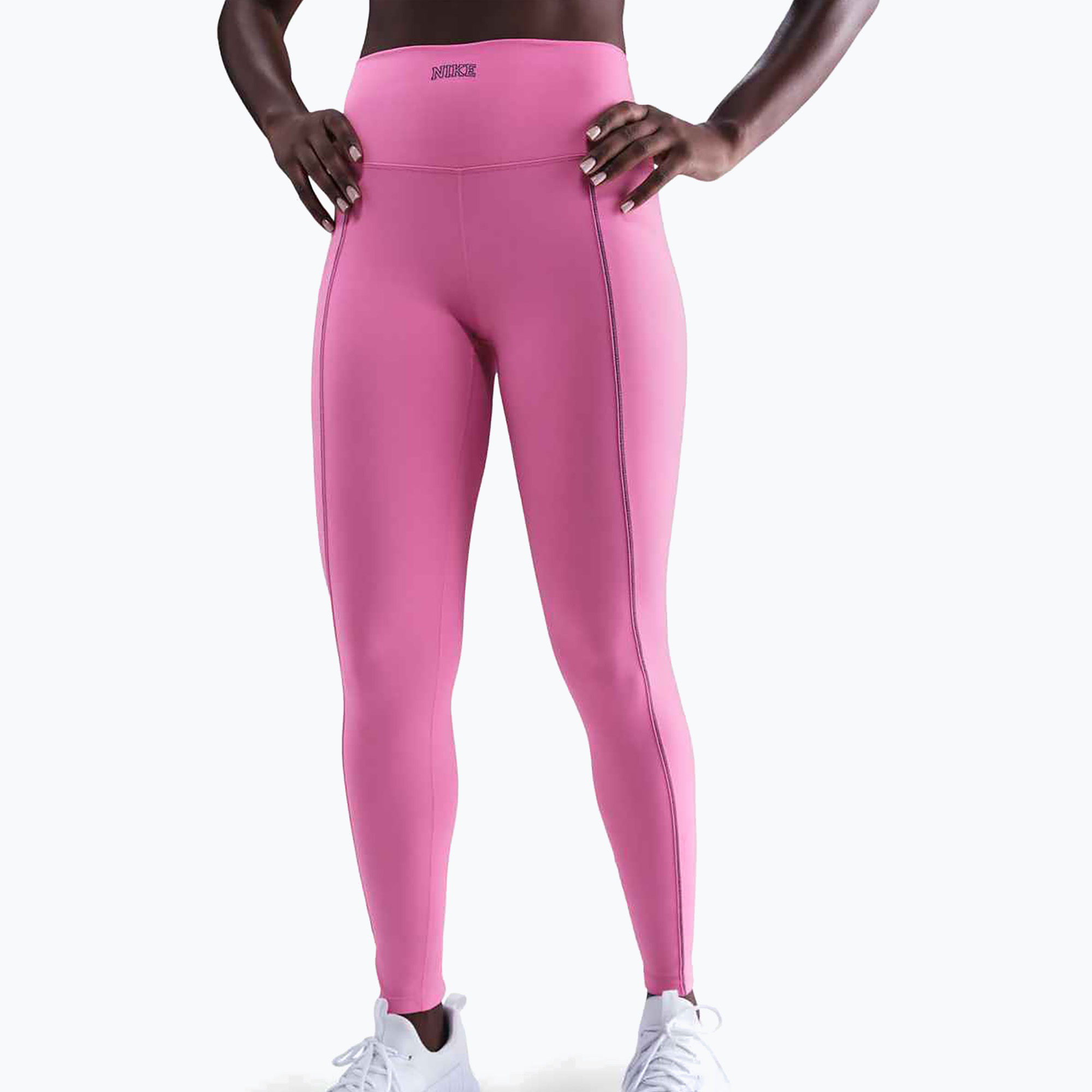 Legginsy damskie Nike One High-Waisted playful pink 