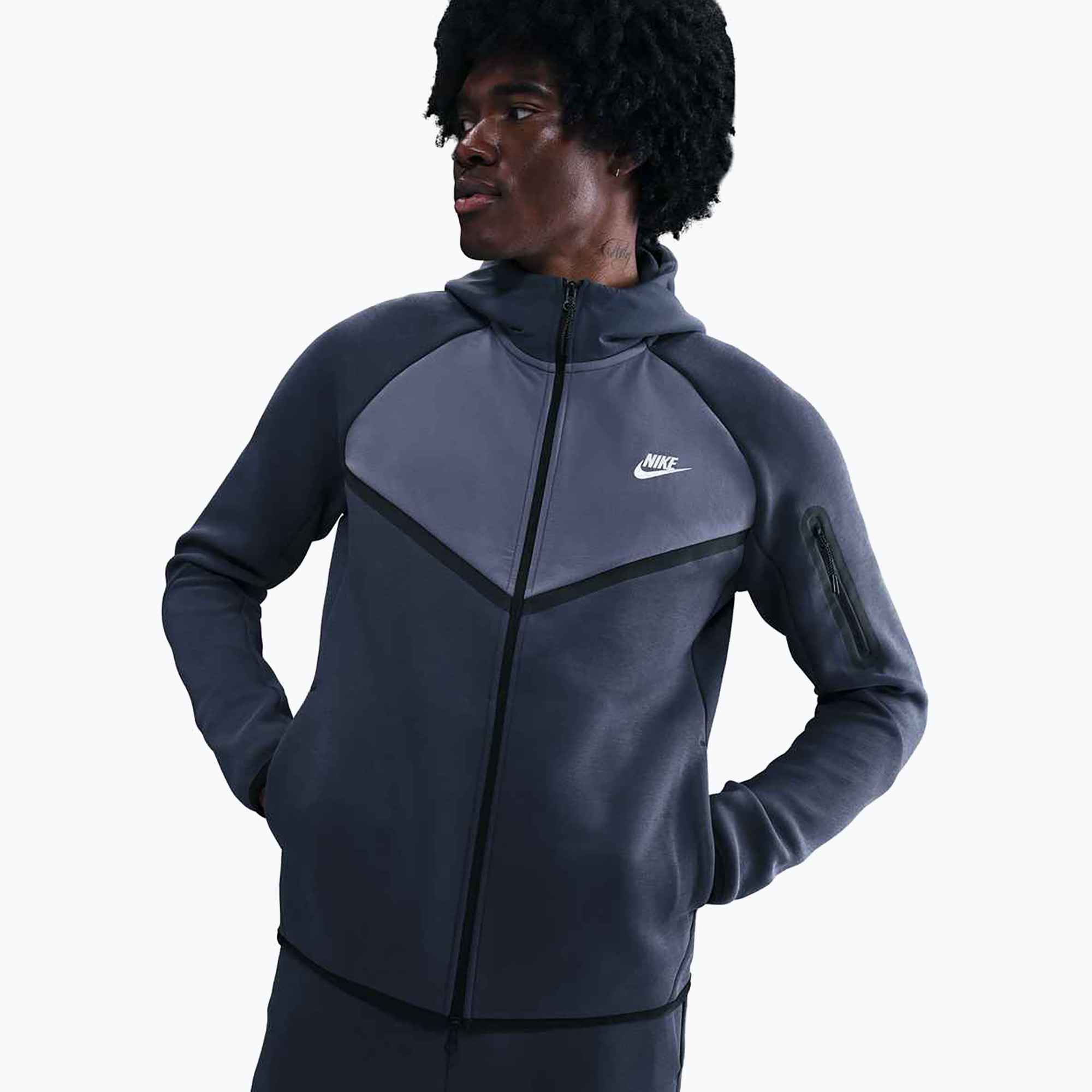 Bluza męska Nike Tech Windrunner Full-Zip thunder blue/metallic silver 