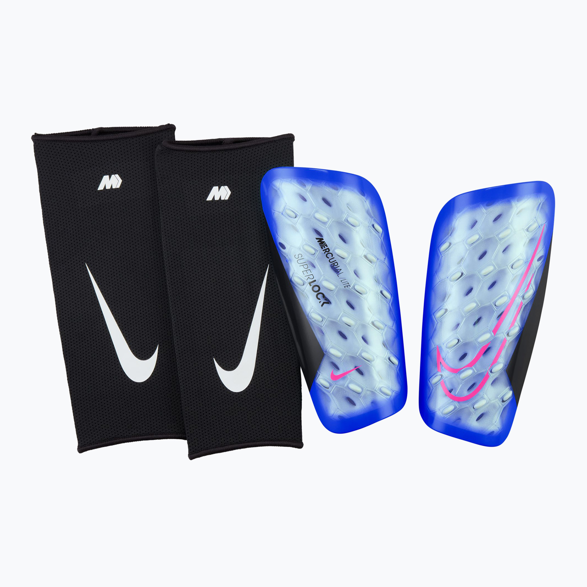 Ochraniacze goleni Nike Mercurial Lite SuperLock 458 racer blue/black/pink blast 