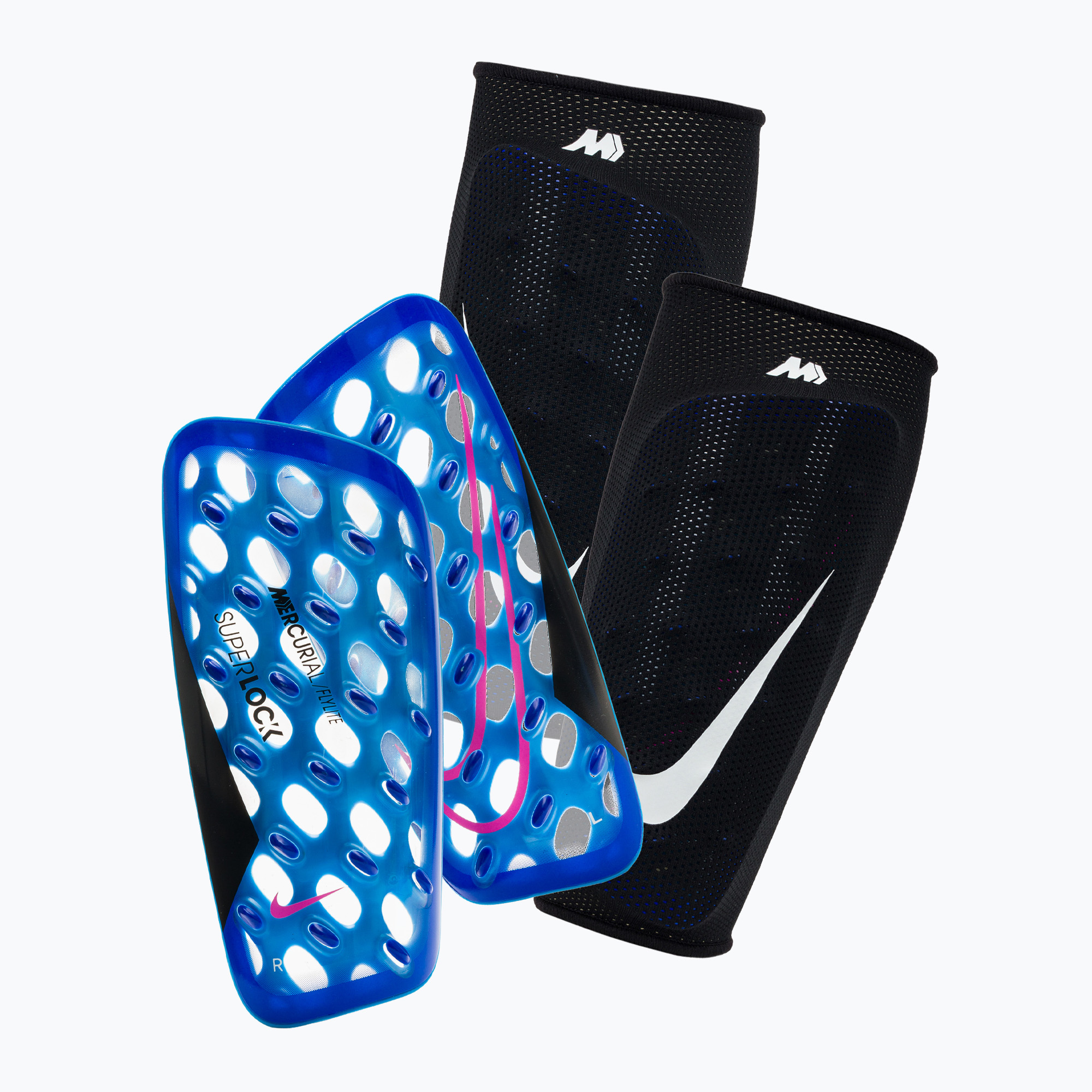 Sípcsontvédők Nike Mercurial FlyLite SuperLock racer blue/black/pink blast (Mercurial FlyLite SuperLock DN3608-458)