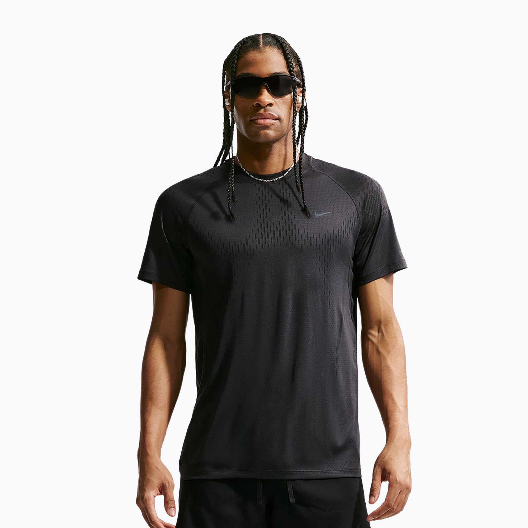 Мъжка тениска за бягане Nike Stride Dri-Fit ADV off noir/black