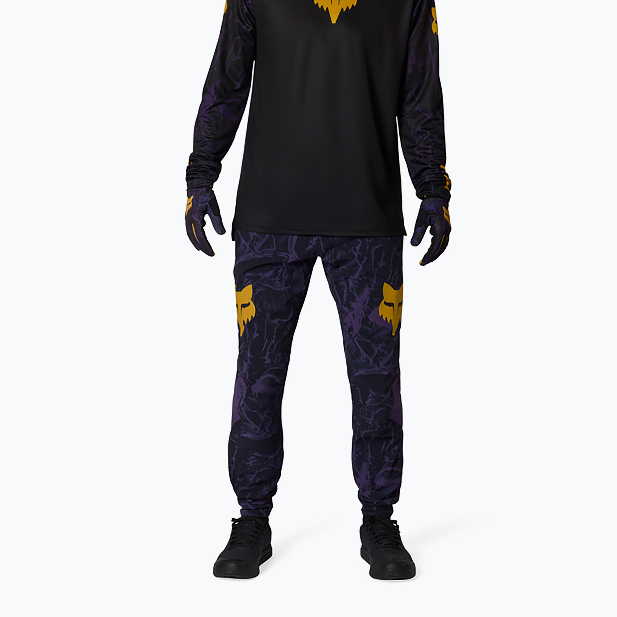 Мъжки панталони за колоездене Fox Racing Ranger Image Print plum