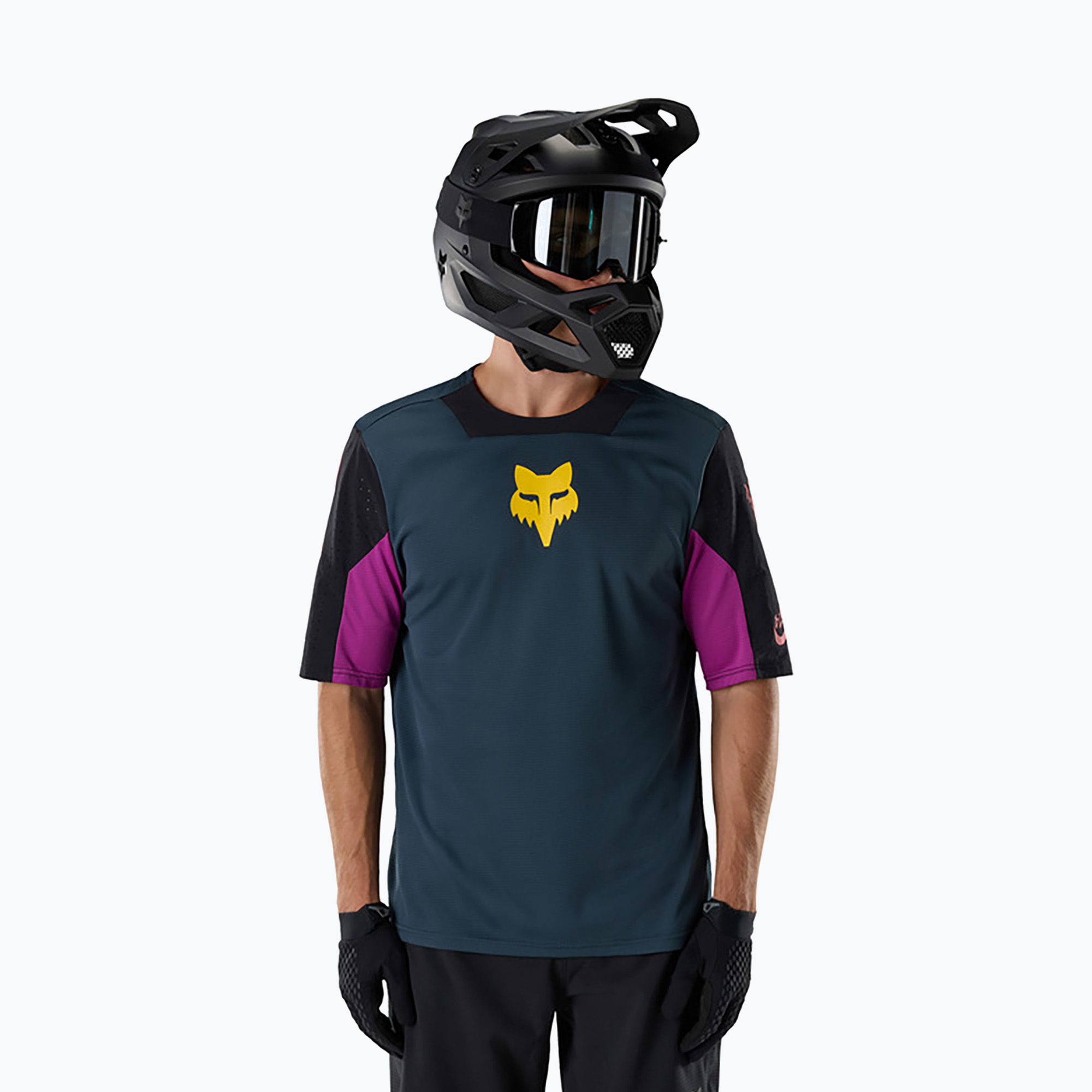Tricou de ciclism pentru bărbați Fox Racing Defend Creation galaxy blue