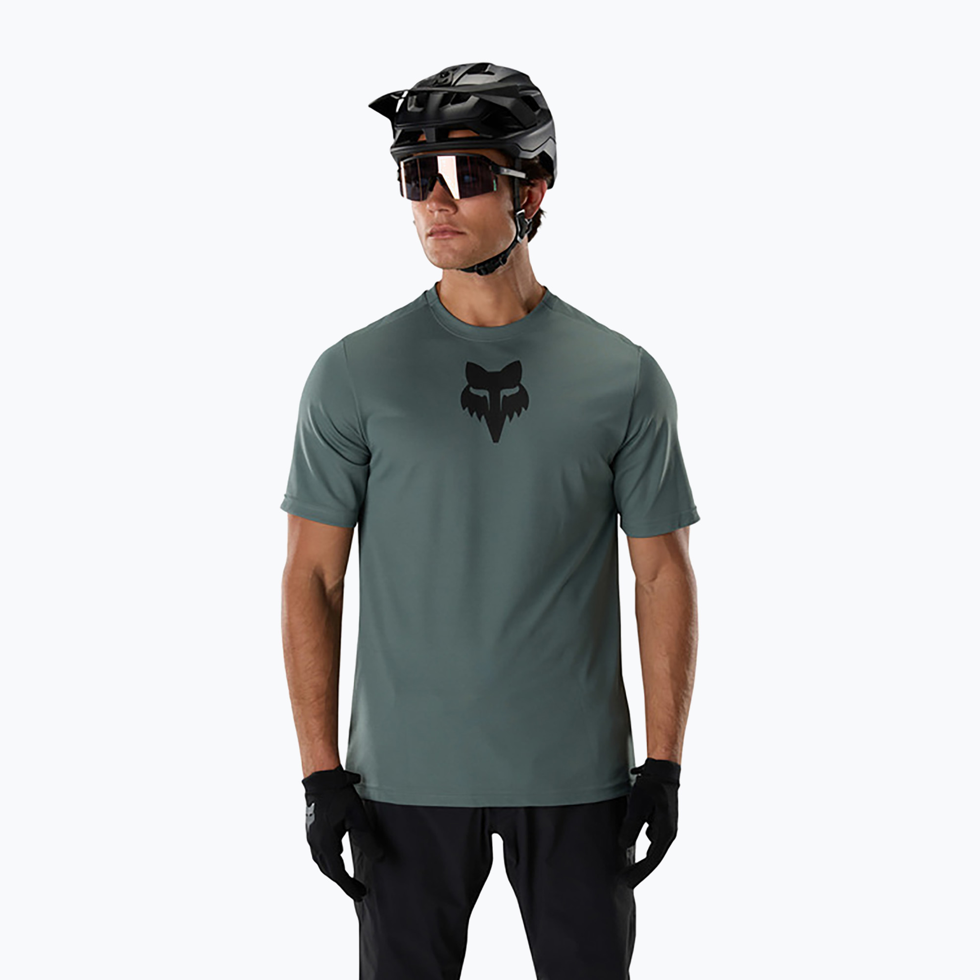 Мъжка тениска за колоездене Fox Racing Ranger Fox Head SS sage
