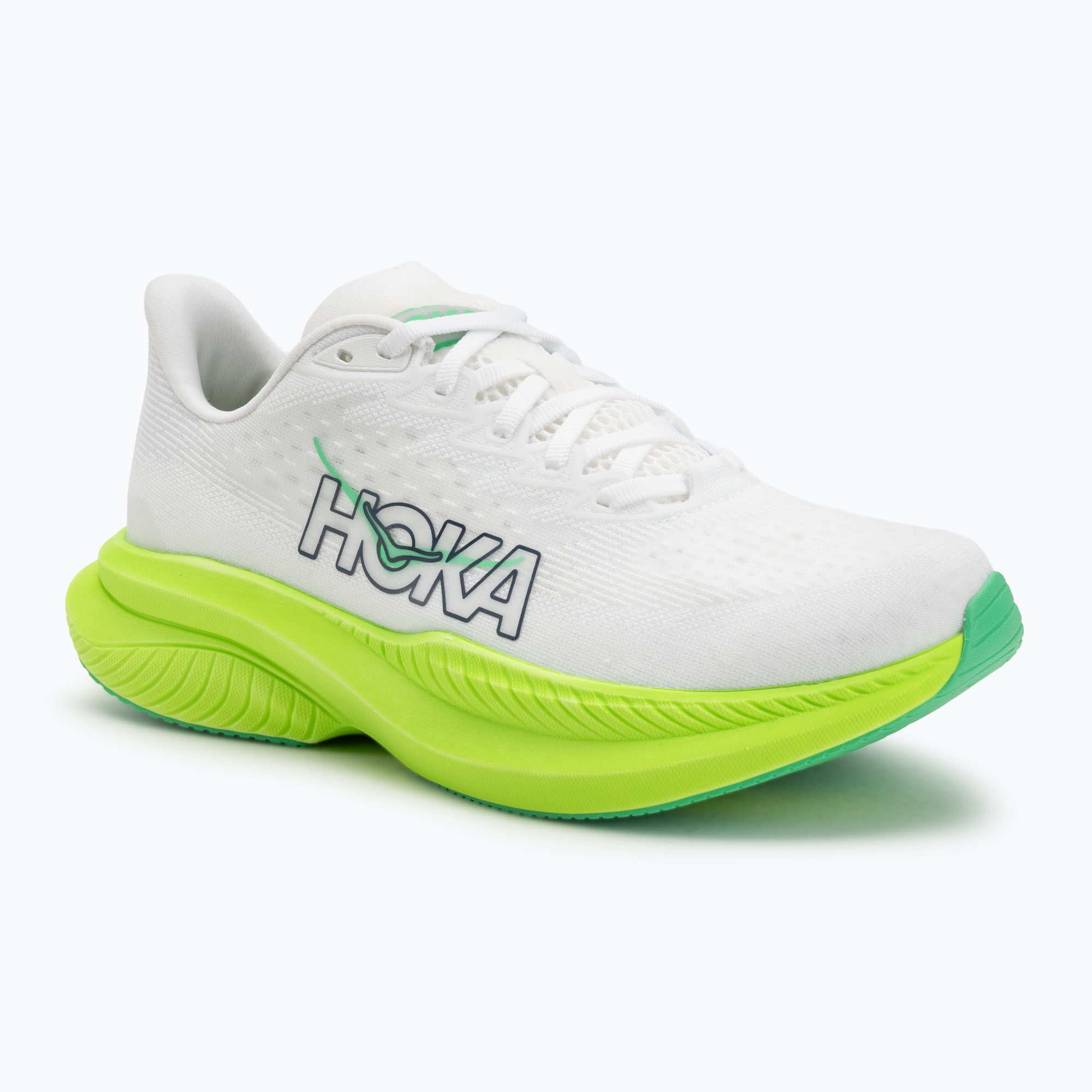 Buty do biegania męskie HOKA Mach 6 white/neon lime