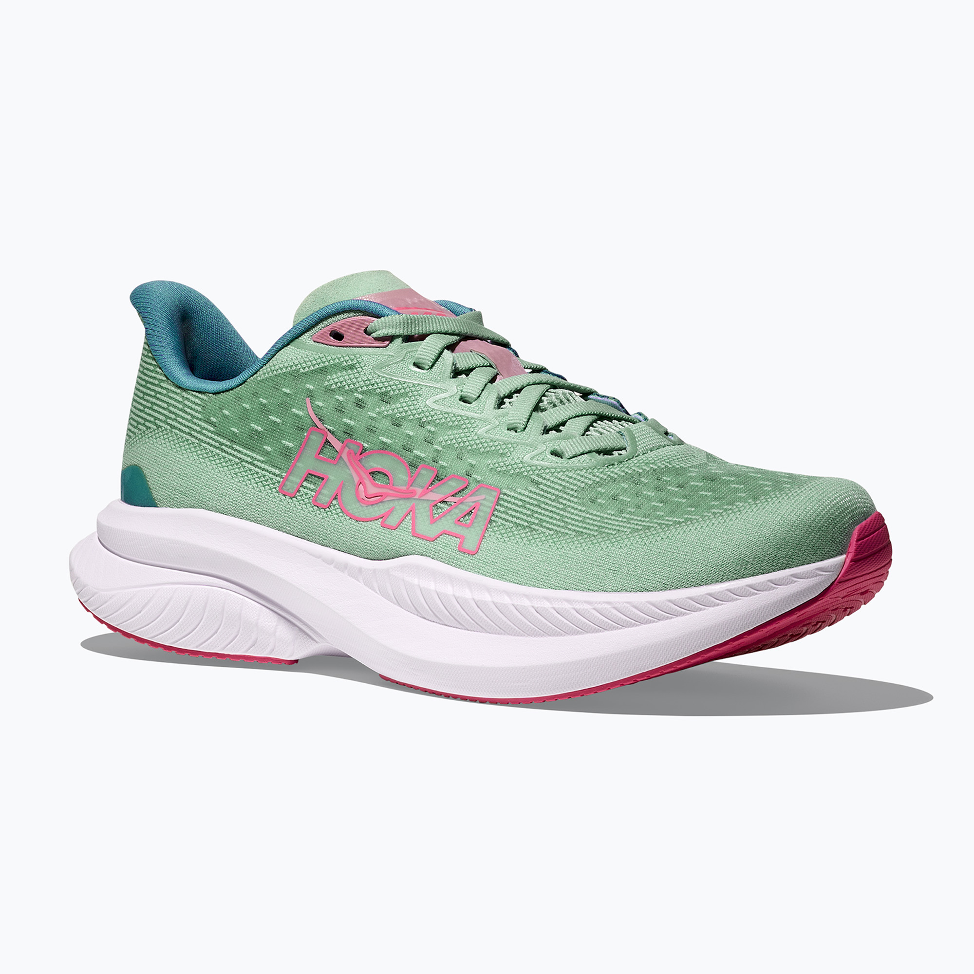 Buty do biegania damskie HOKA Mach 6 jadeite/alpine blue 