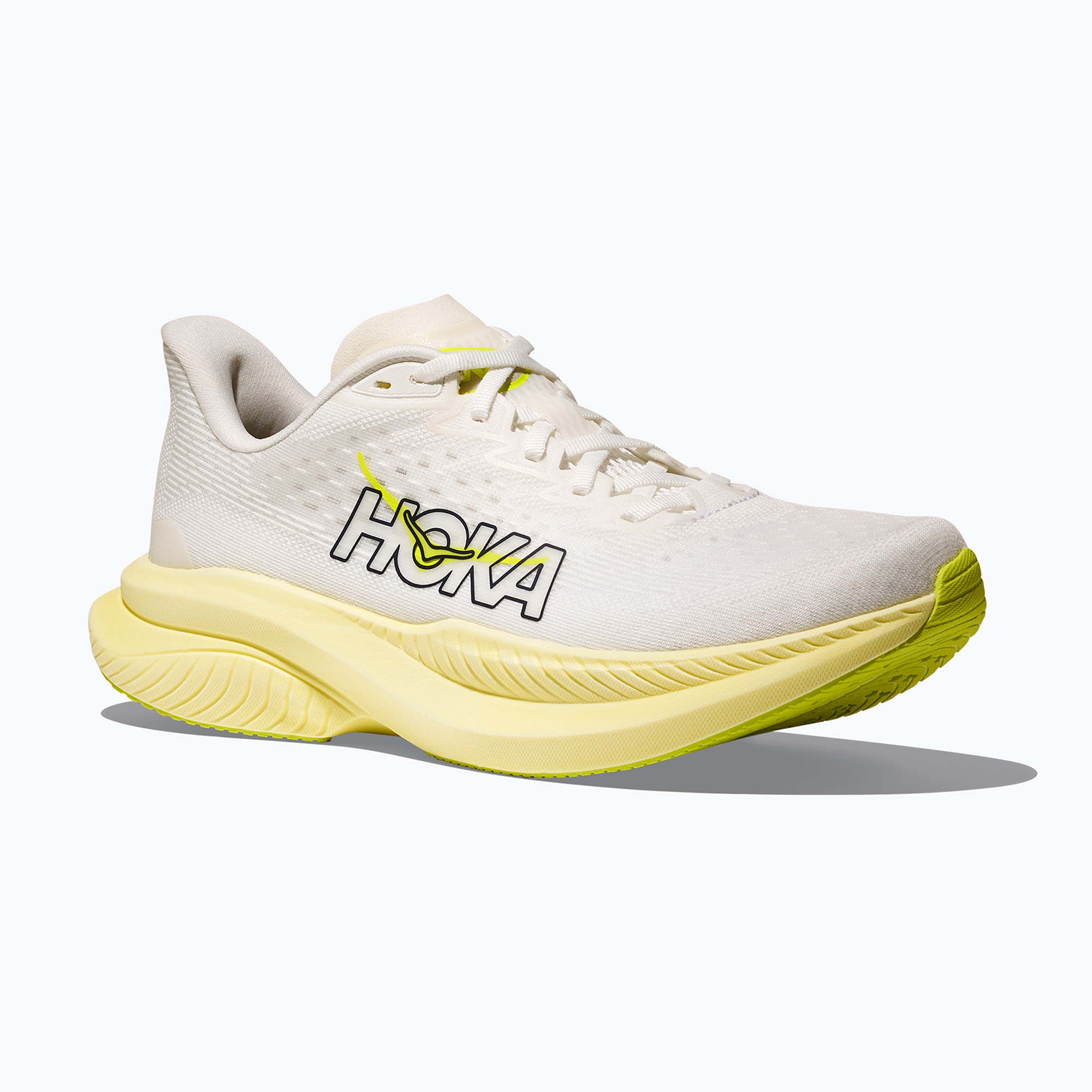Buty do biegania damskie HOKA Mach 6 white/neon hoka citrus 