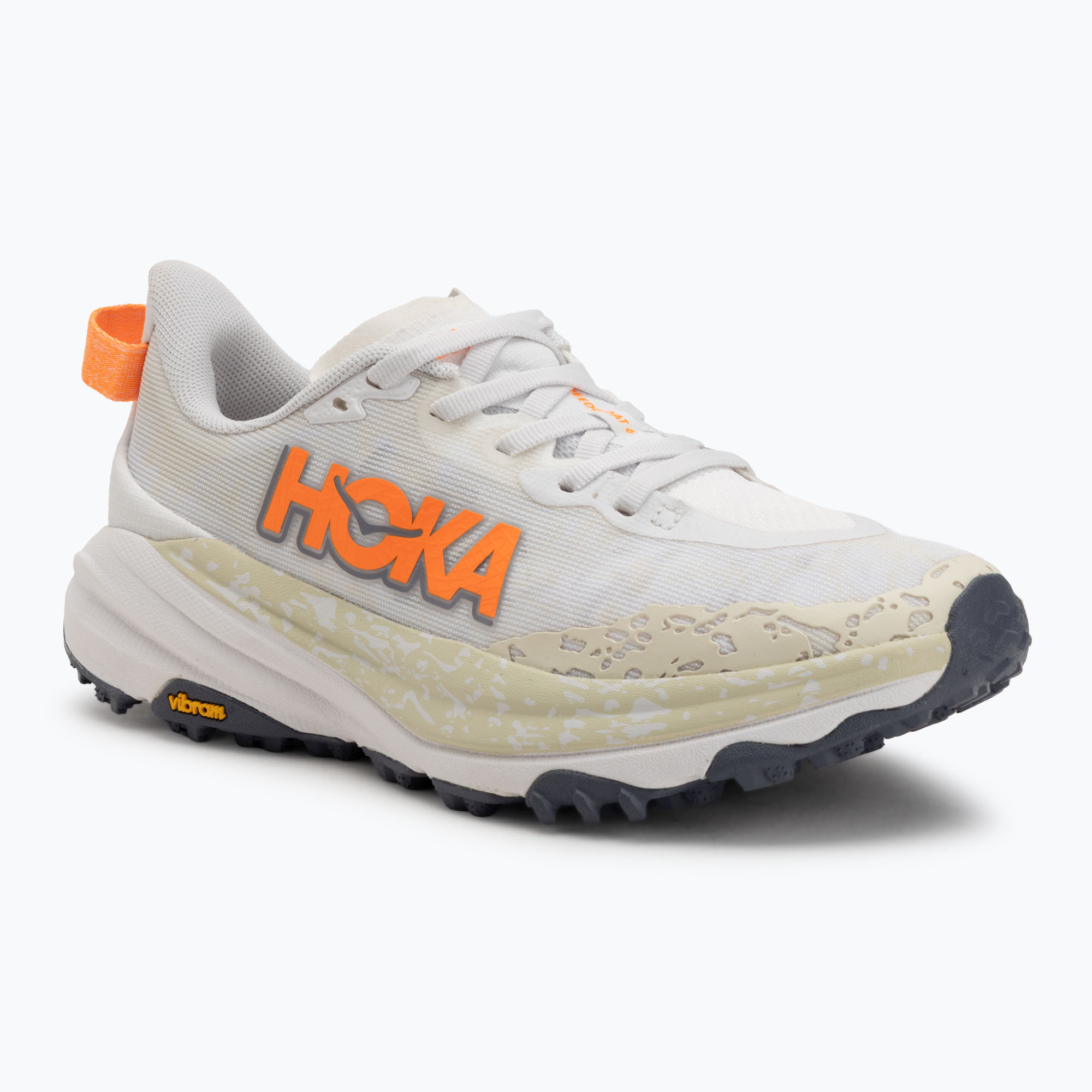 Buty do biegania męskie HOKA Speedgoat 6 Wide white/neon tangerine 