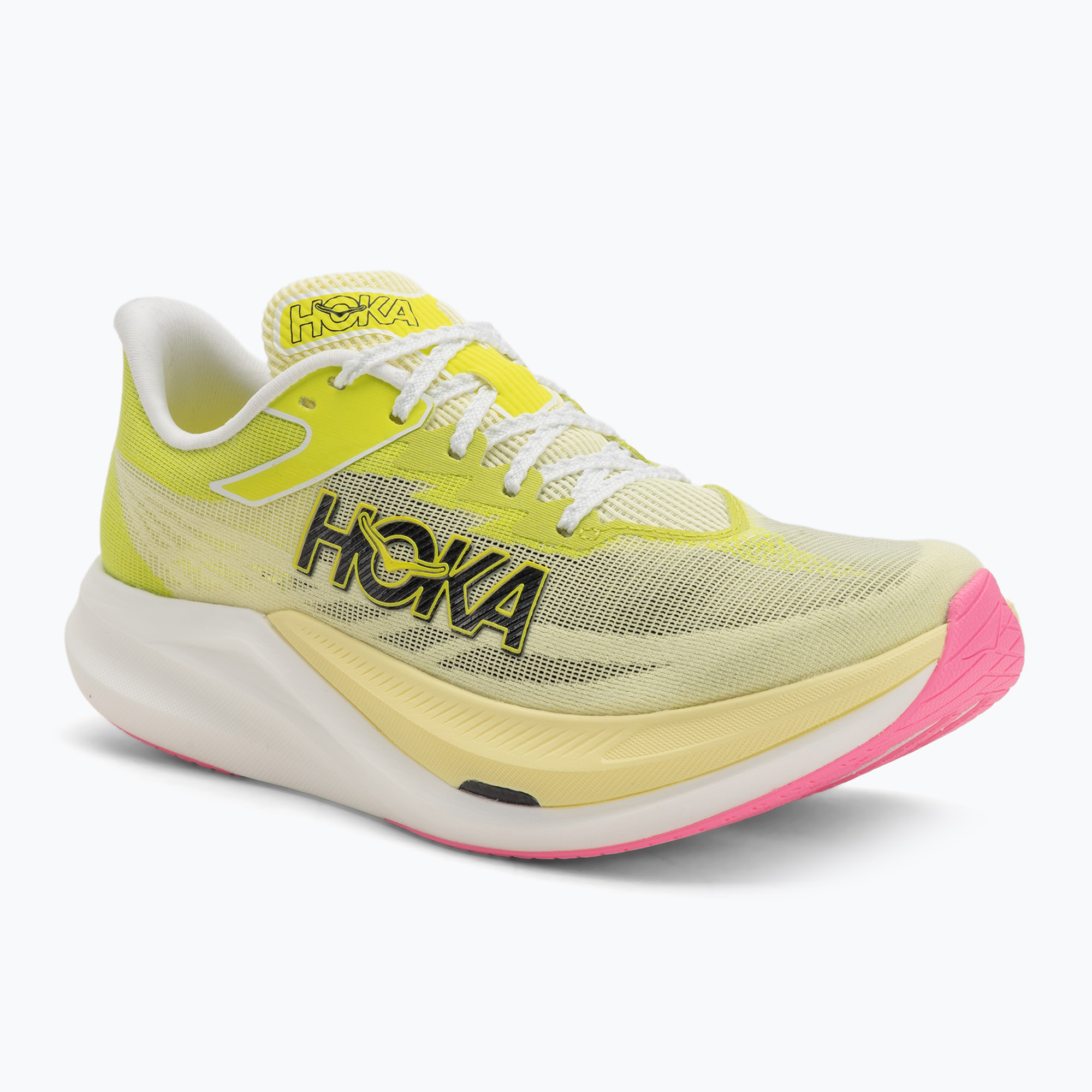 Running shoes HOKA Rocket X 3 sunlight/neon hoka citrus (42 2/3 EU)