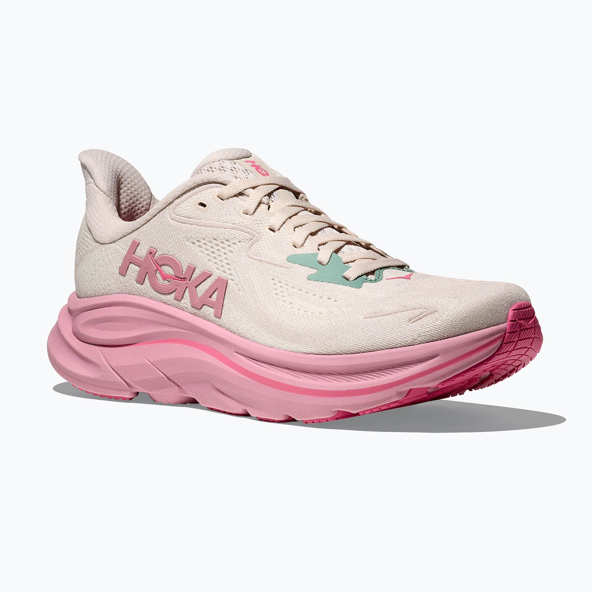 Buty do biegania damskie HOKA Clifton 10 Wide rose cream/dried rose 