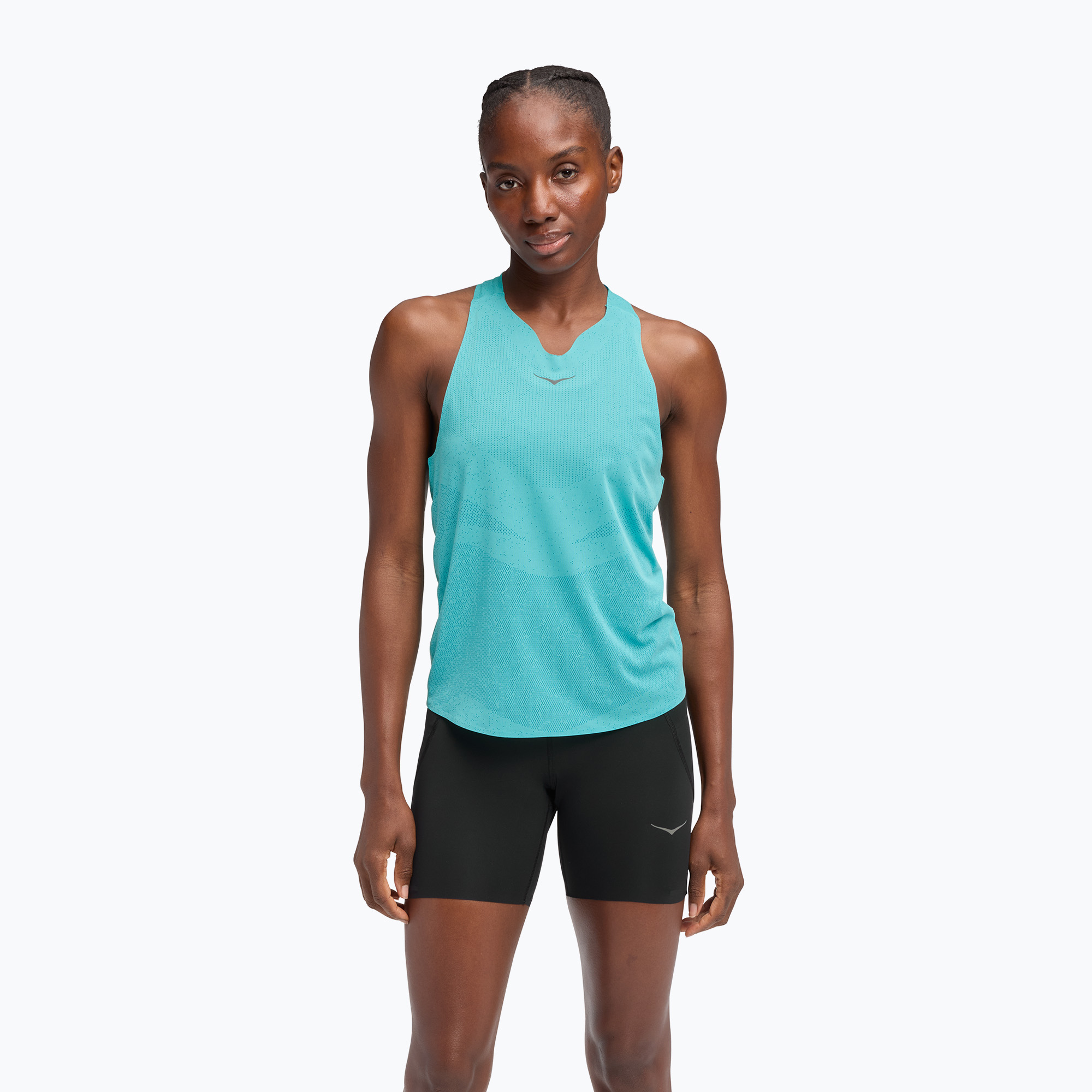 Koszulka do biegania damska HOKA Race Day Singlet cielo blue 